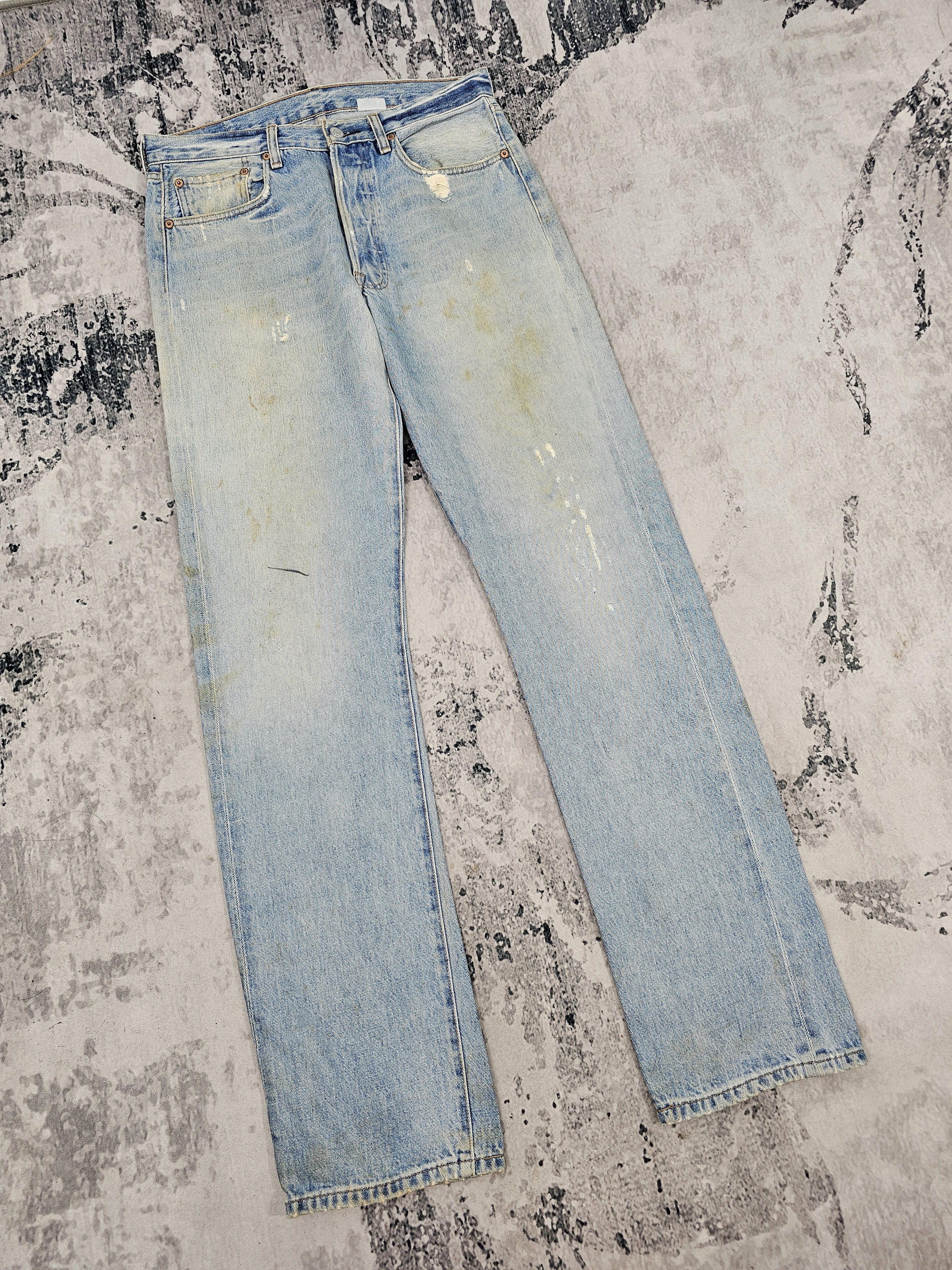 Levi's Vintage Clothing Vtg LEVIS 501 Redline Ripped Rusty Repro Jeans L0442 Size US 33 - 4 Thumbnail
