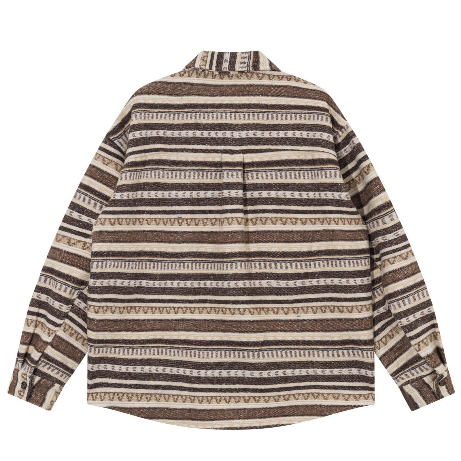 Other Red Stripe Thick Folk Overshirt | Vintage Wool-Look Size US M / EU 48-50 / 2 - 3 Thumbnail
