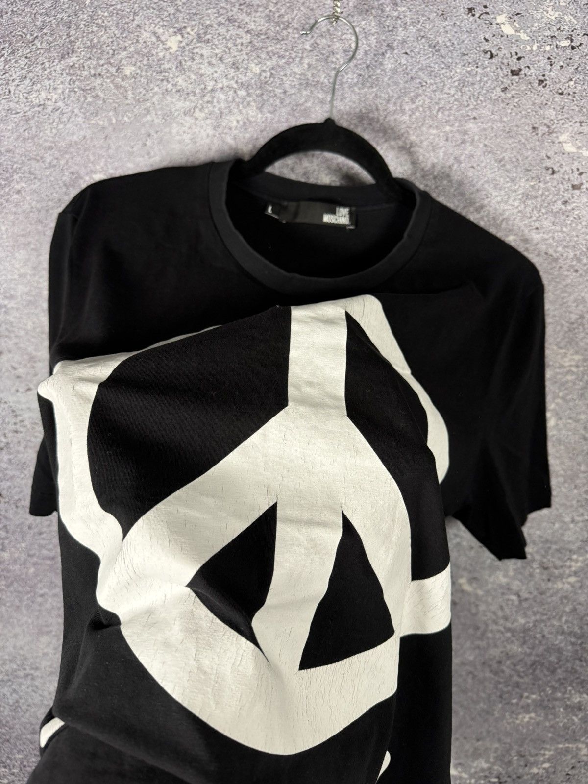 Moschino × Vintage Vintage Love Moschino T-Shirt Men’s Luxury Big Logo Black Size US L / EU 52-54 / 3 - 6 Thumbnail
