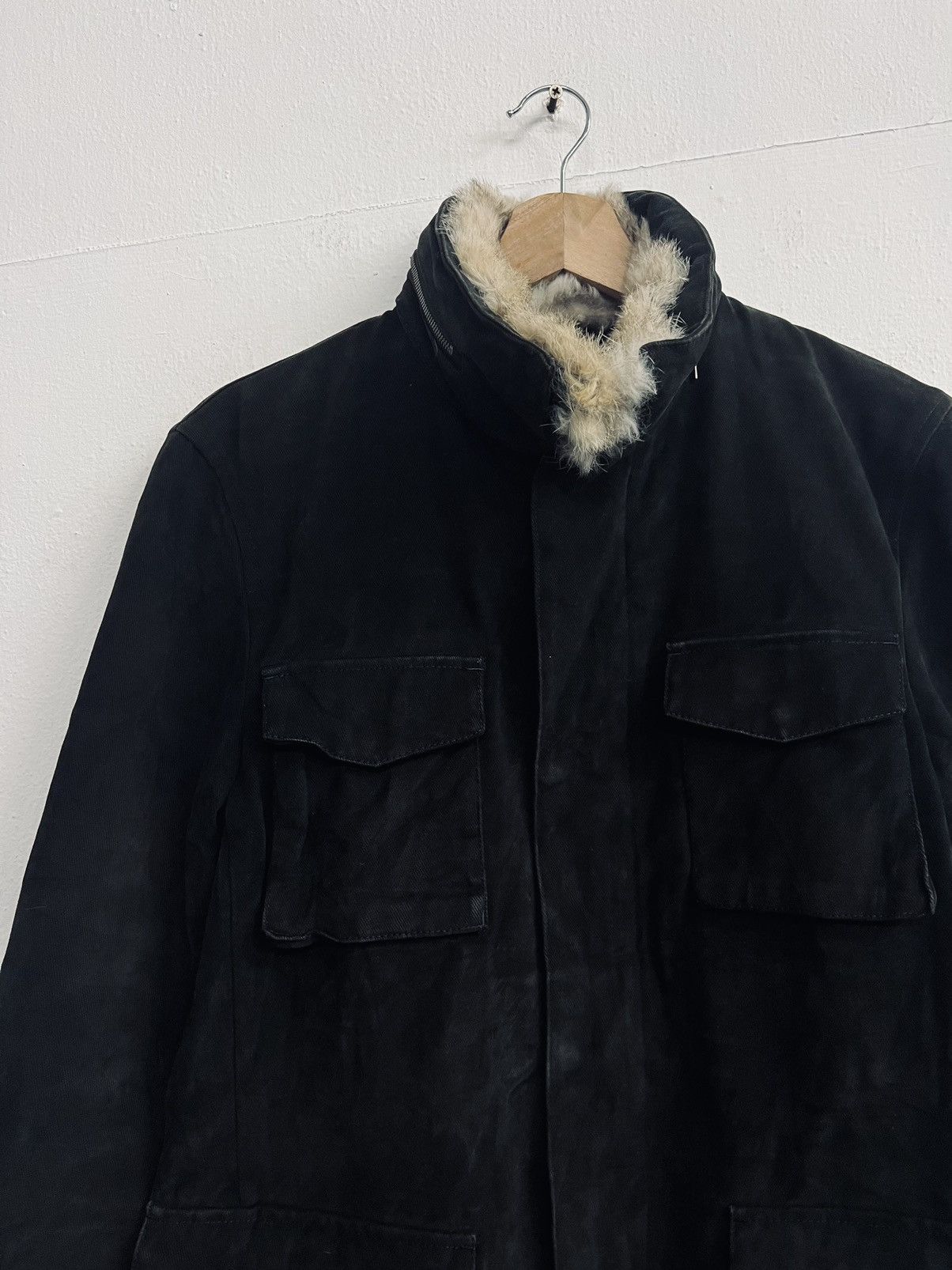 Calvin Klein × Calvin Klein 205W39NYC Vintage Calvin Klein Denim Chore Fur Jacket Size US M / EU 48-50 / 2 - 4 Thumbnail