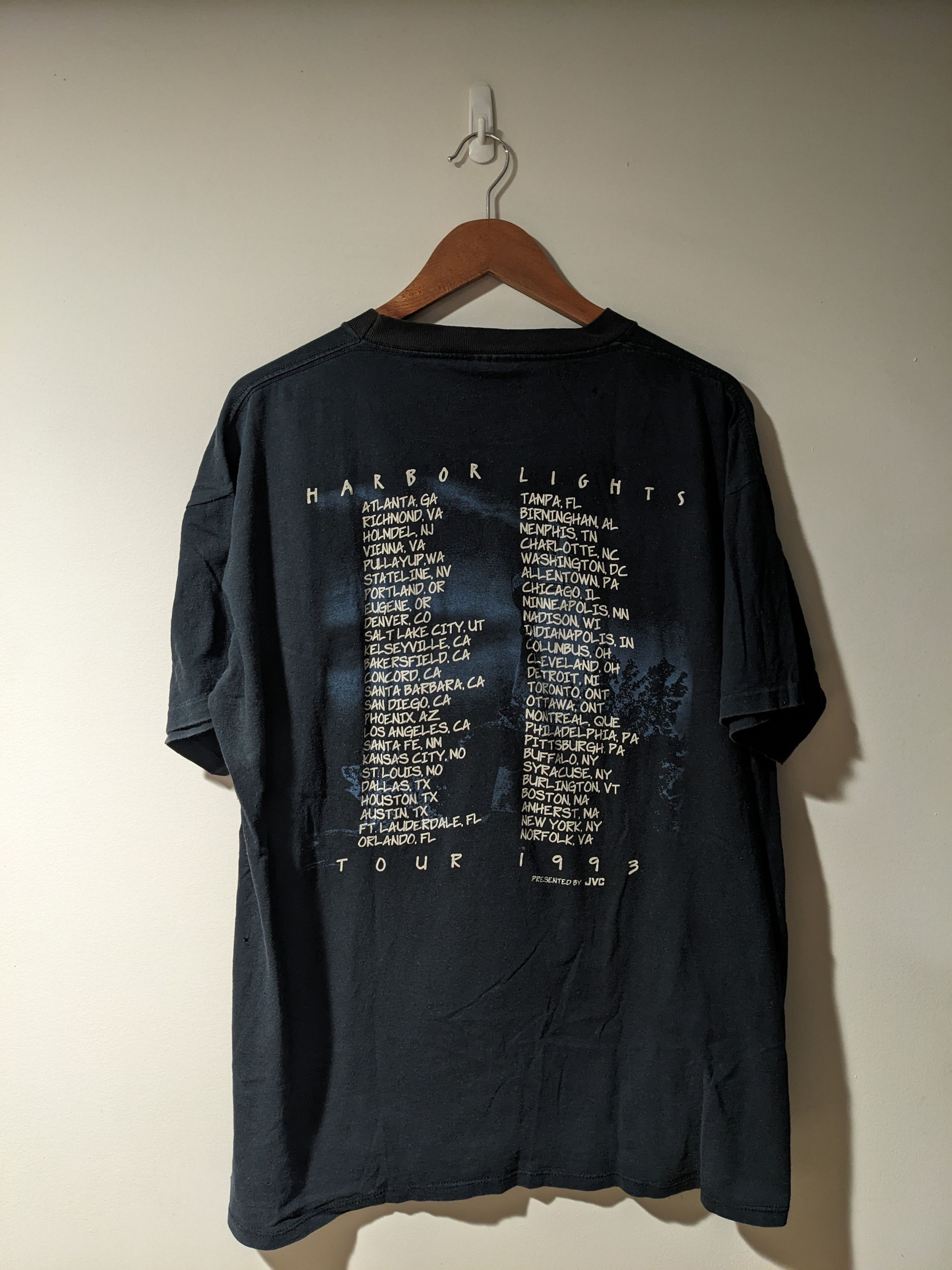 Band Tees × Vintage Vintage 1993 Bruce Hornsby Tour Harbor Lights T-Shirt Size US XL / EU 56 / 4 - 6 Thumbnail