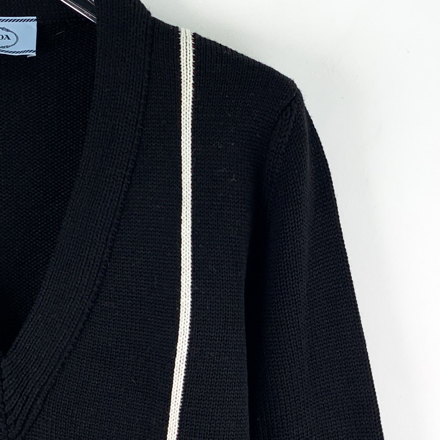 Prada Prada Patterned Intarsia Wool Knit Black (42) Size US XS / EU 42 / 0 - 3 Thumbnail