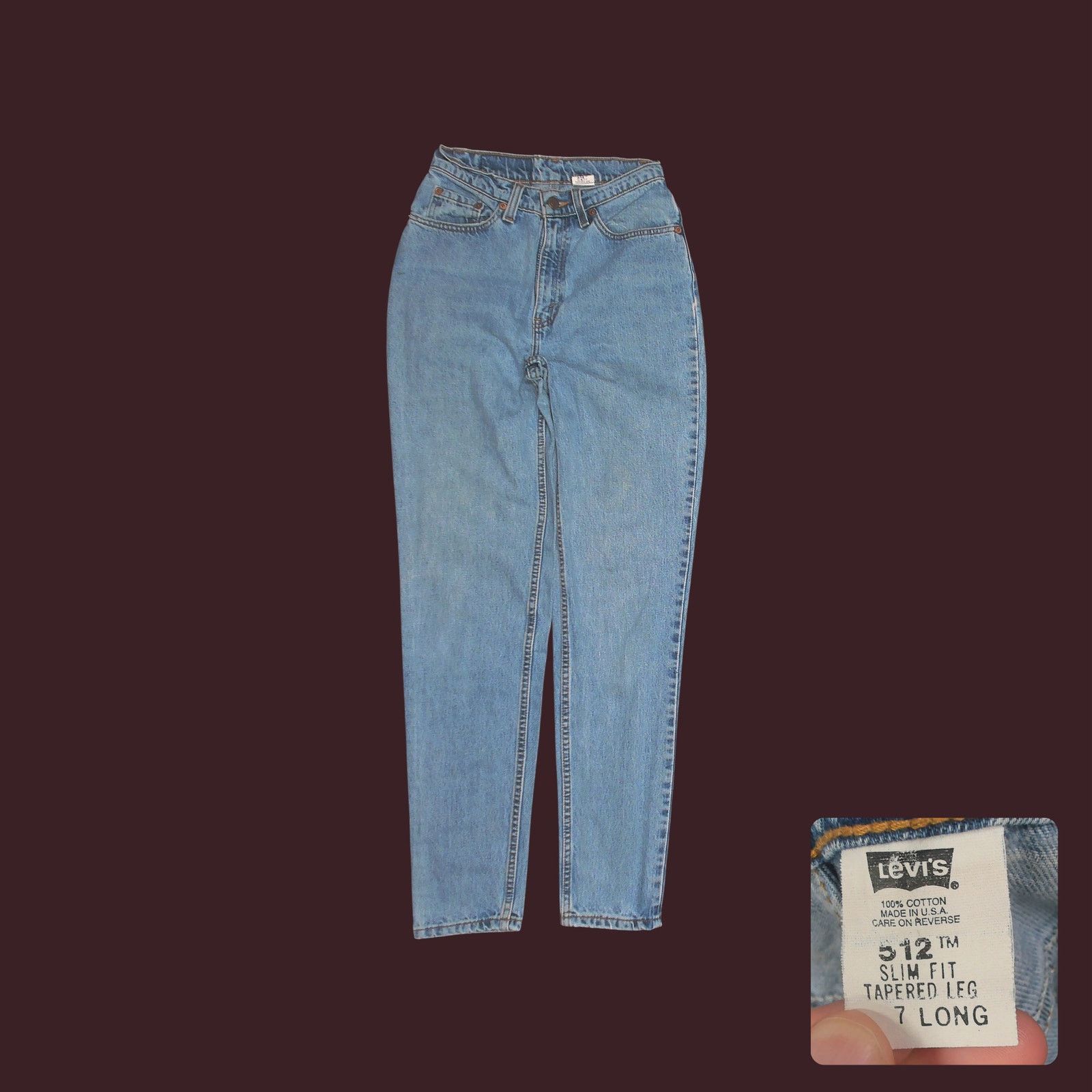 Levi's 1995 Vintage Levi's 512 Stonewash Made in USA W27 L33 Size 27" / US 4 / IT 40 - 1 Thumbnail