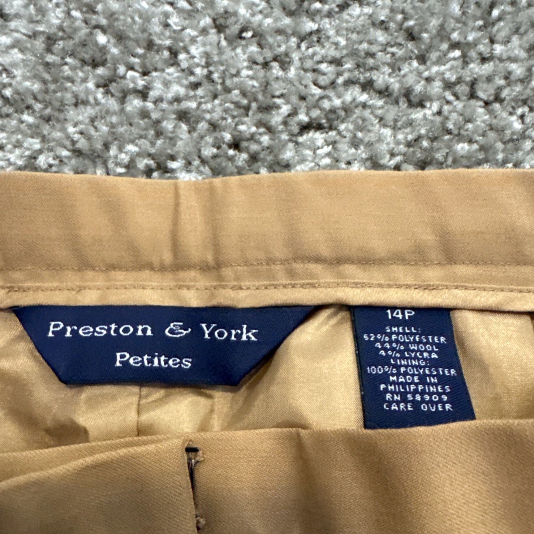 Preston & York Preston & York Dress Pants Women's 14P Petite Khaki Pants Flat Front 32W 28in Straight Size 24" / US 00 / IT 34 - 7 Thumbnail