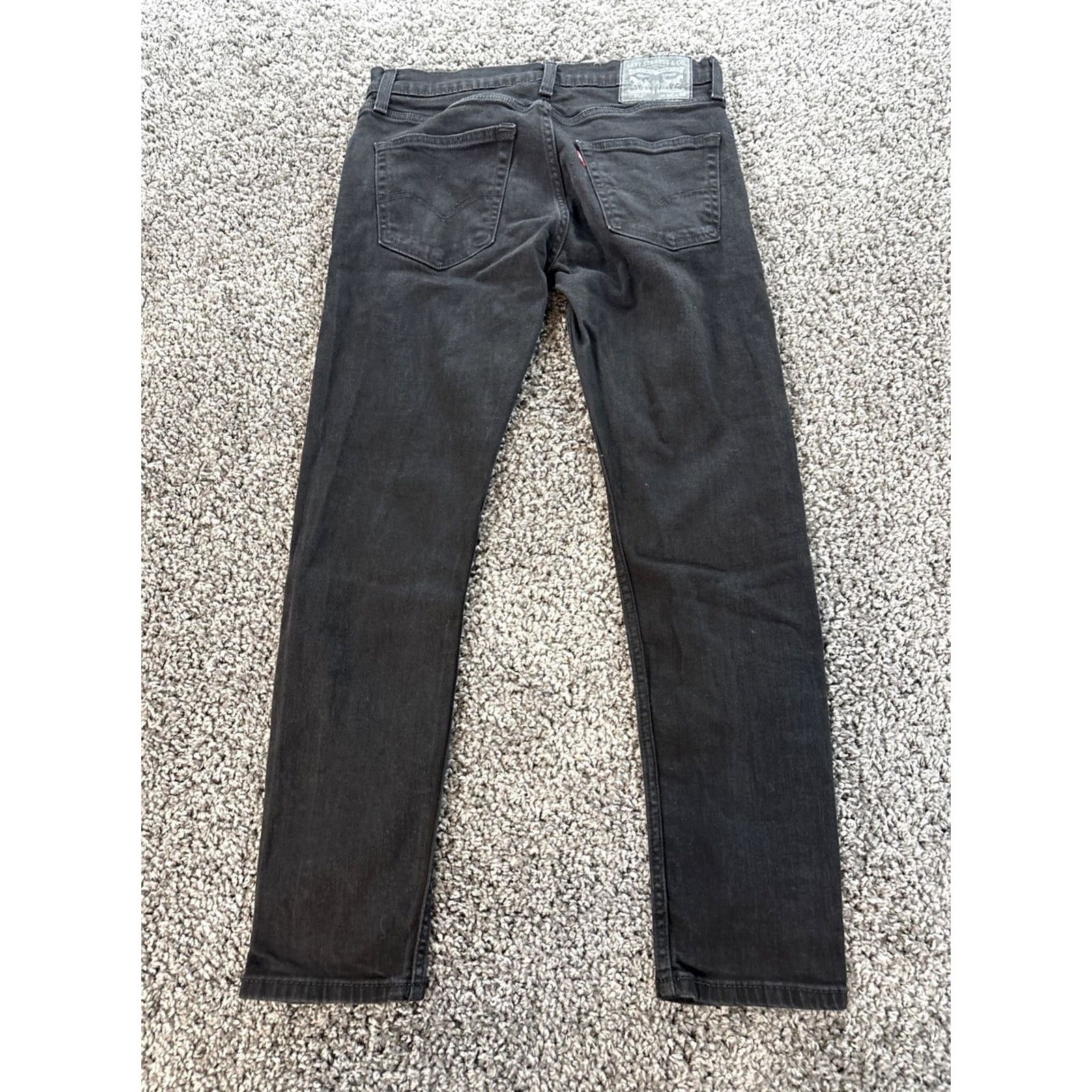 Levi's Levi's 512 Slim Straight Jeans Mens 32x28 Black Denim Cotton Blend Zip Mid Rise Slim Stretch Pants Size US 32 / EU 48 - 6 Thumbnail
