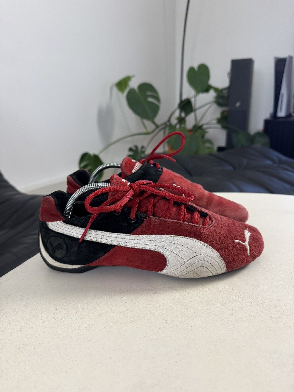 Puma Y2K Vintage Puma Speedcat Low Top Suede Sneakers Red Hype Size US 7 / EU 40 - 1 Thumbnail
