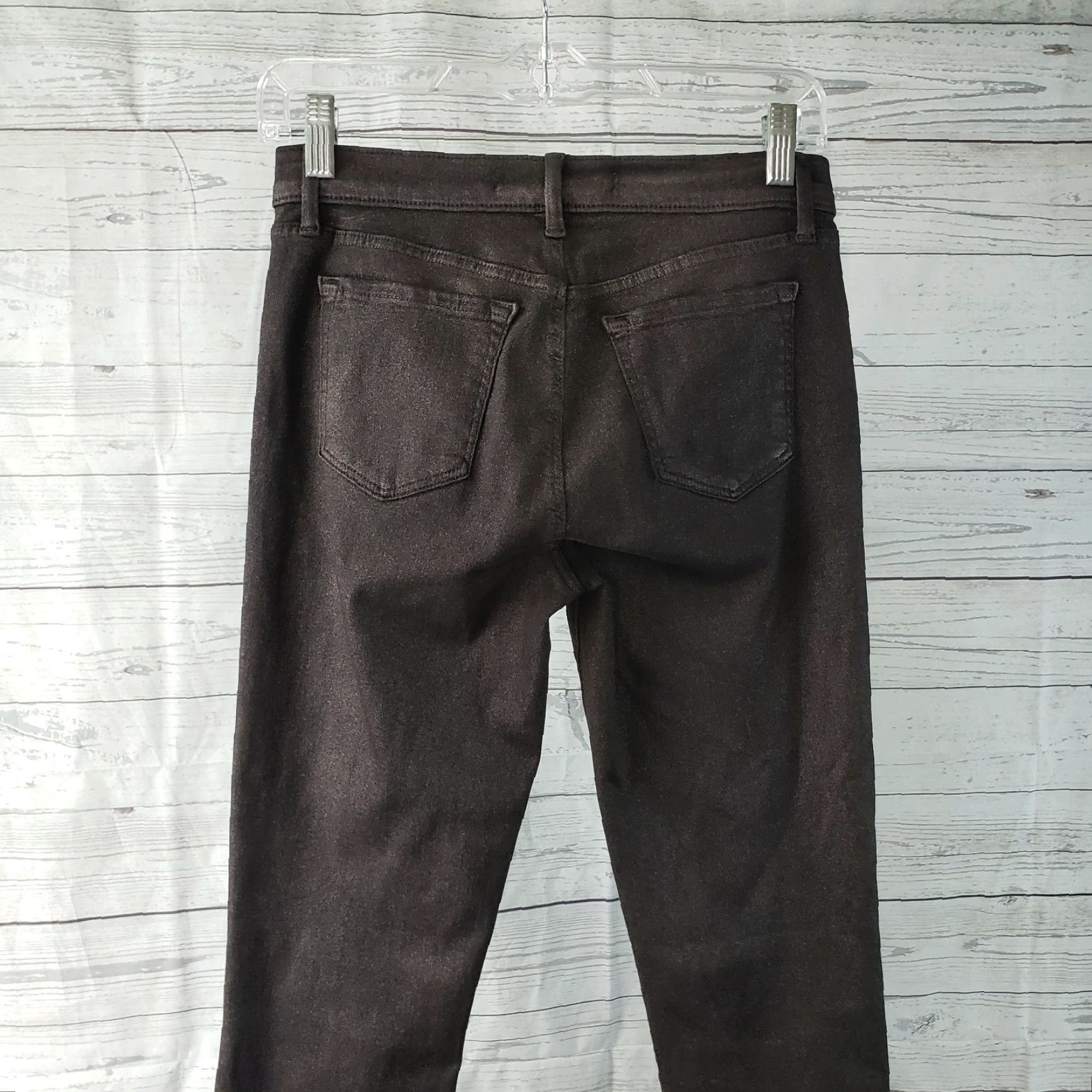J Brand J Brand Womens Skinny Jeans Sz 27 Comos Metallic Mid Rise Denim Brown 30in Inseam Slim N/A Size 27" / US 4 / IT 40 - 5 Thumbnail