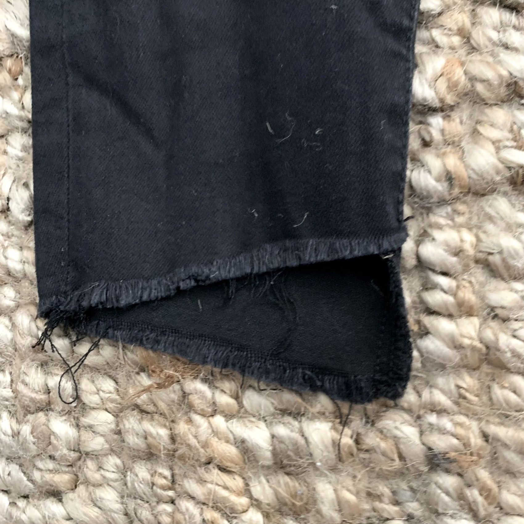 Vintage Joe's Jeans Womens Black Mid Rise Skinny Stretch Denim Jeans 28 Raw Asymmetrical Hem Size 28" / US 6 / IT 42 - 6 Thumbnail