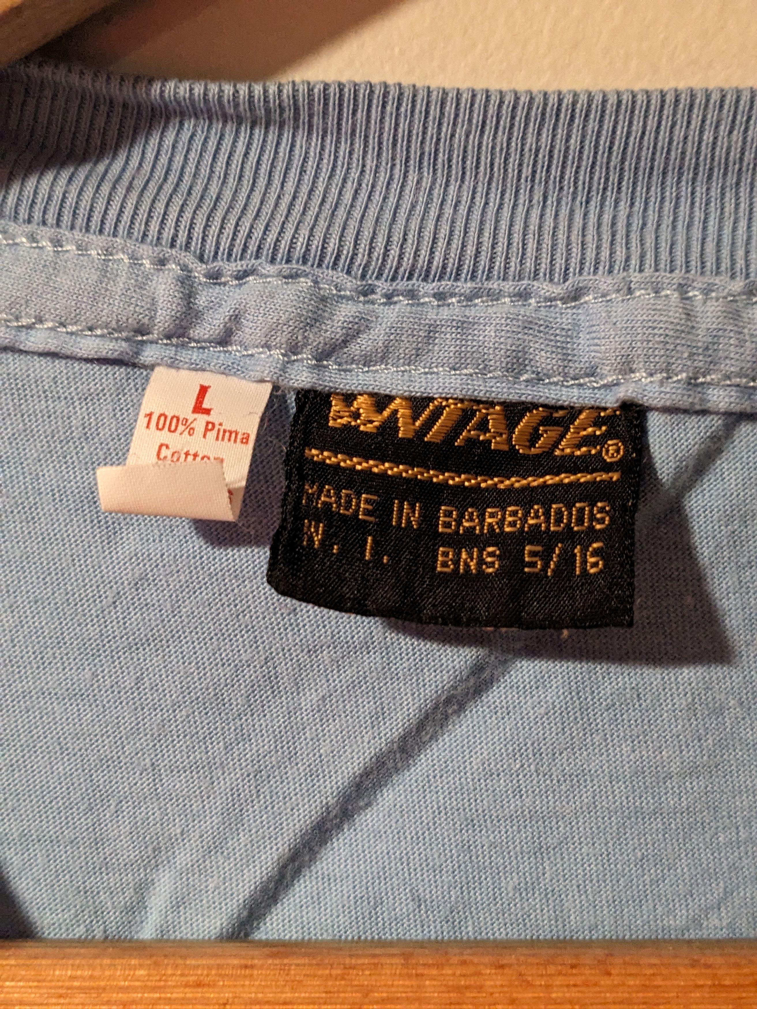 American Apparel Vintage 80s Cool Out with the Beer of Barbado Banks T-Shirt Size US L / EU 52-54 / 3 - 3 Thumbnail