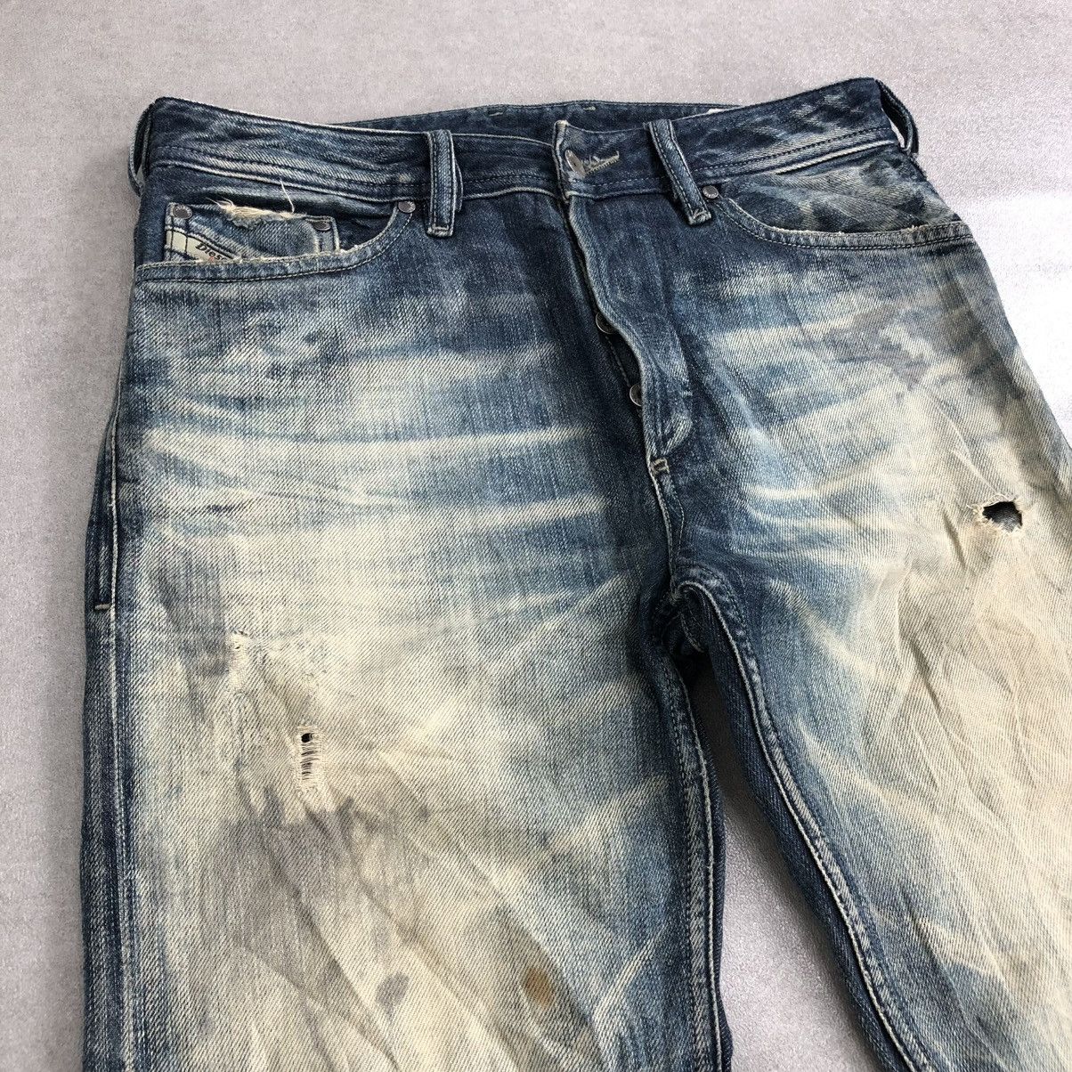 Diesel × If Six Was Nine × Le Grande Bleu (L.G.B.) 🇮🇹 2000s Diesel Industry Koolter Distressed Faded Jeans Size US 29 - 3 Thumbnail