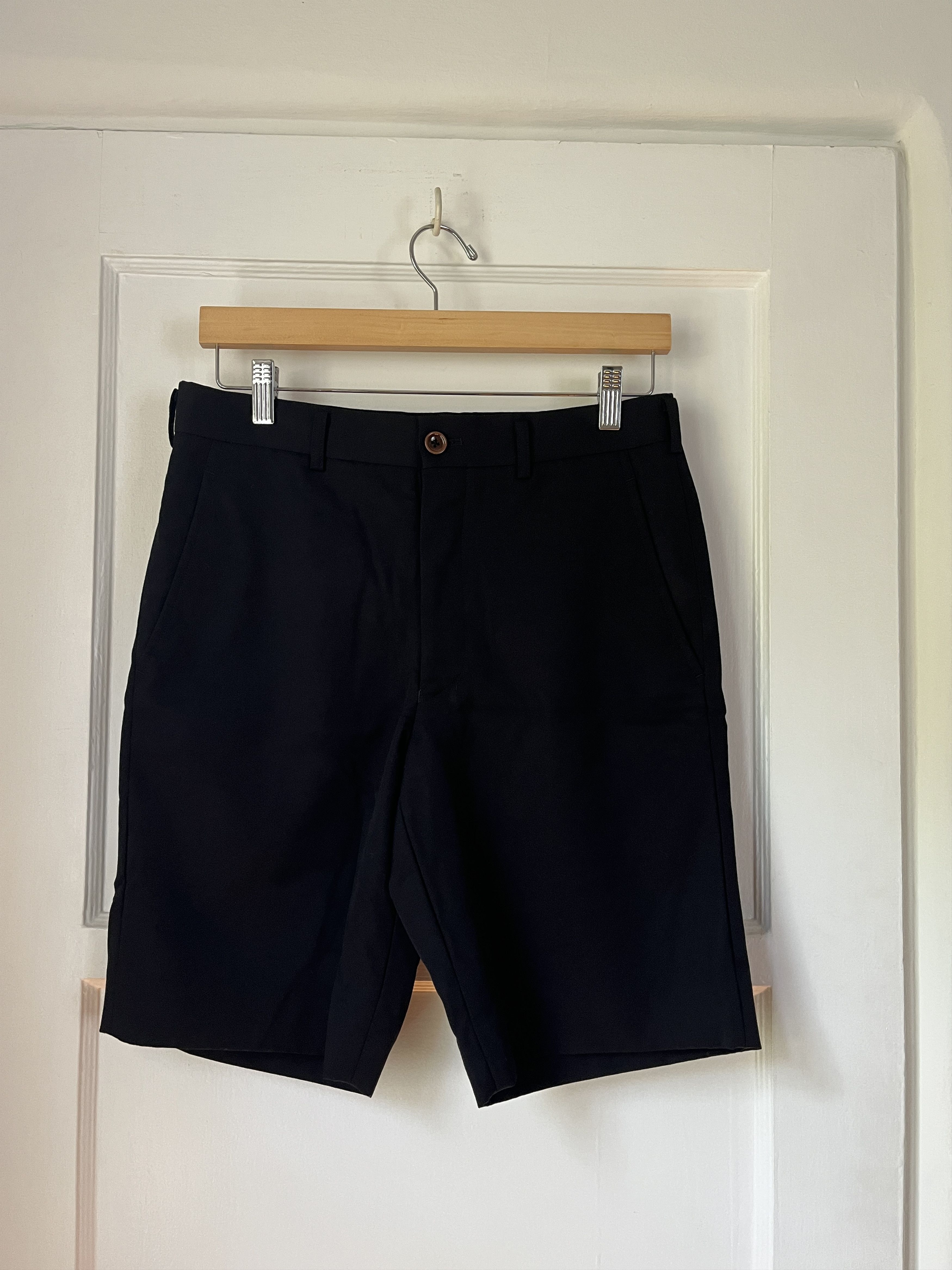 Comme des Garcons Homme Plus Black Wool Shorts Size US 28 / EU 44 - 1 Thumbnail
