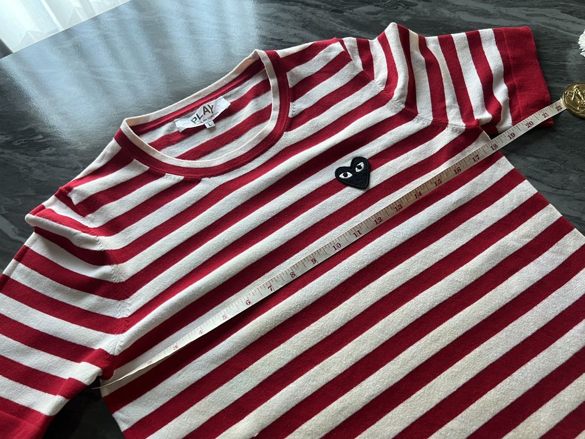 Comme des Garcons PLAY Comme des Garcons : Stripe Line Red Black Heart Size L / US 10 / IT 46 - 9 Thumbnail