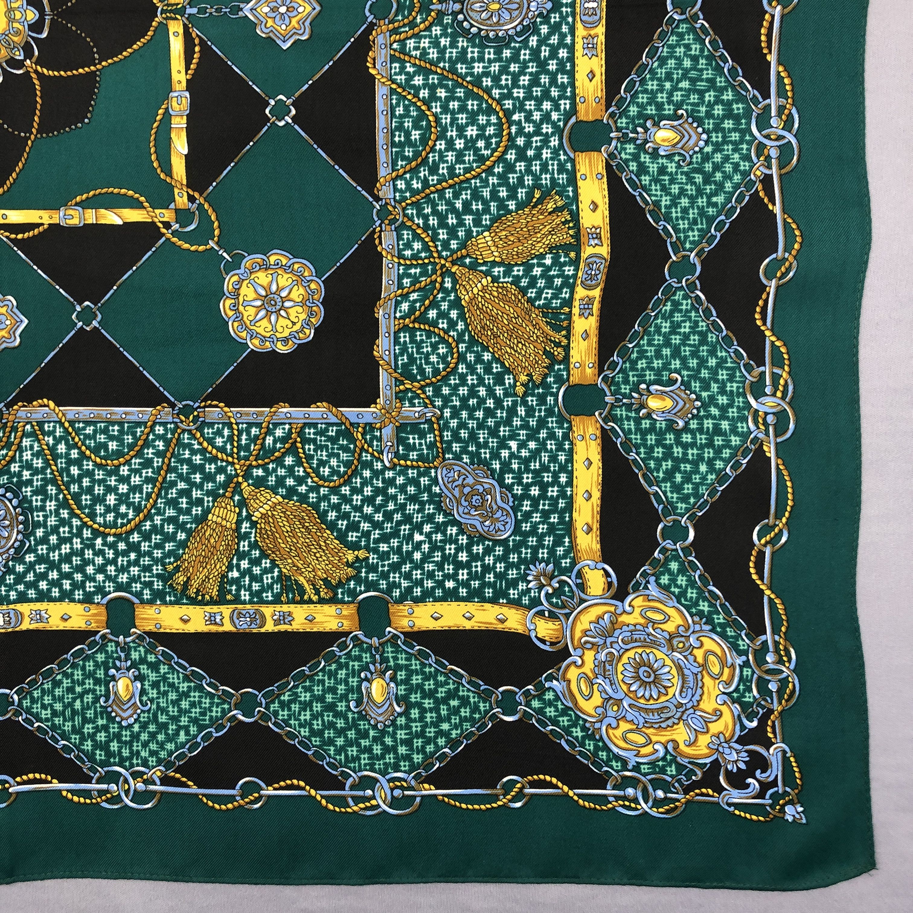 Japanese Brand Vintage Square Scarf Twill Stole Wraps Scarves - GF60036 Size ONE SIZE - 5 Thumbnail