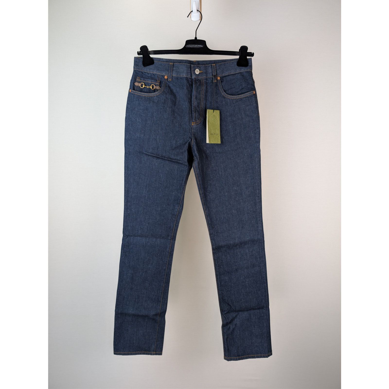 Gucci Gucci Demna Horsebit Jeans in Washed Japanese Denim Size 32