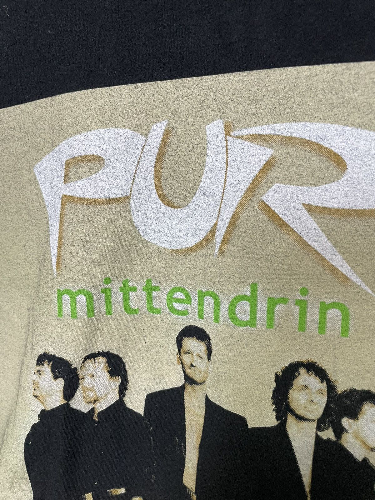 Band Tees Vintage 90s PUR Mittendrin Tour T-Shirt German Pop Rock Size US XL / EU 56 / 4 - 5 Thumbnail