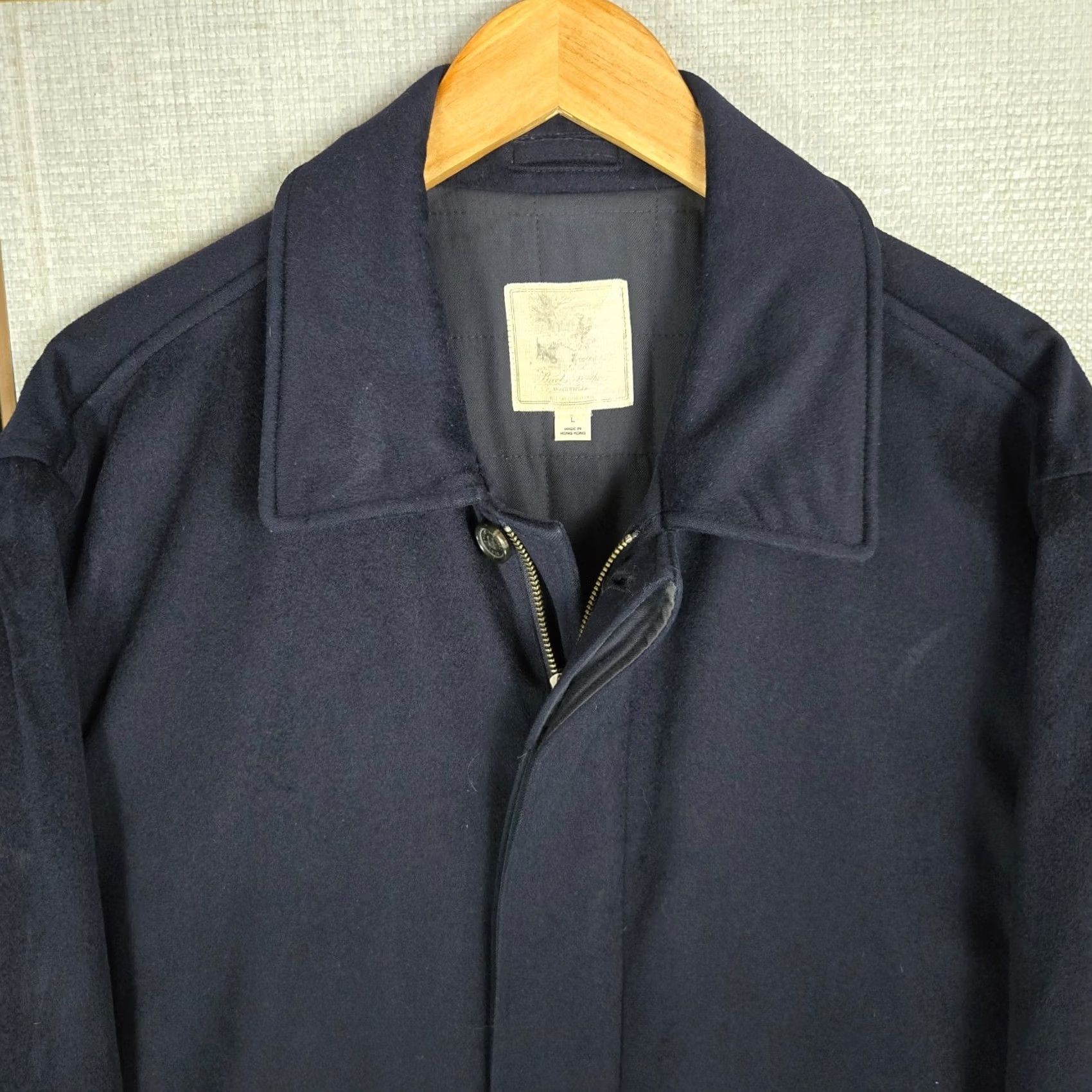 Brooks Brothers Brooks Brothers x Loro Piana Storm System Mens Coat Jacket Wool 100% Full Zip Navy Blue Regular Large Size US L / EU 52-54 / 3 - 2 Thumbnail