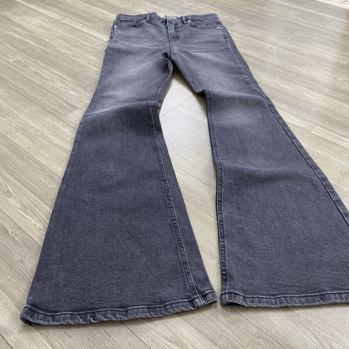 Japanese Brand 2000s Light And Salt Black Washed Y2K Lgb Style Flared Jeans Size US 27 - 2 Thumbnail