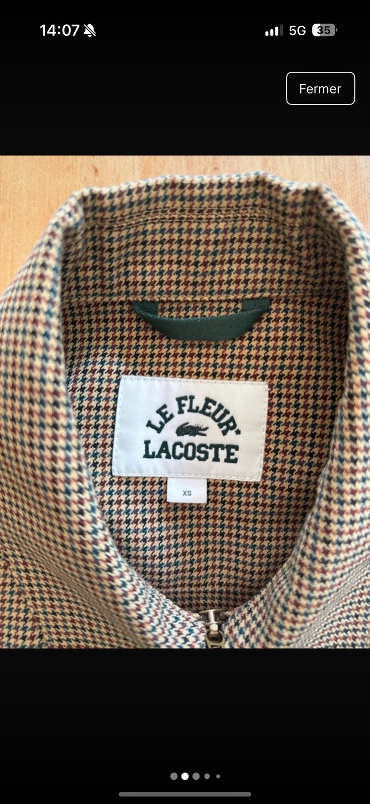 Golf le Fleur × Lacoste Le FLEUR x Lacoste Checked Jacket – Limited Edition* Size XS / US 0-2 / IT 36-38 - 5 Thumbnail