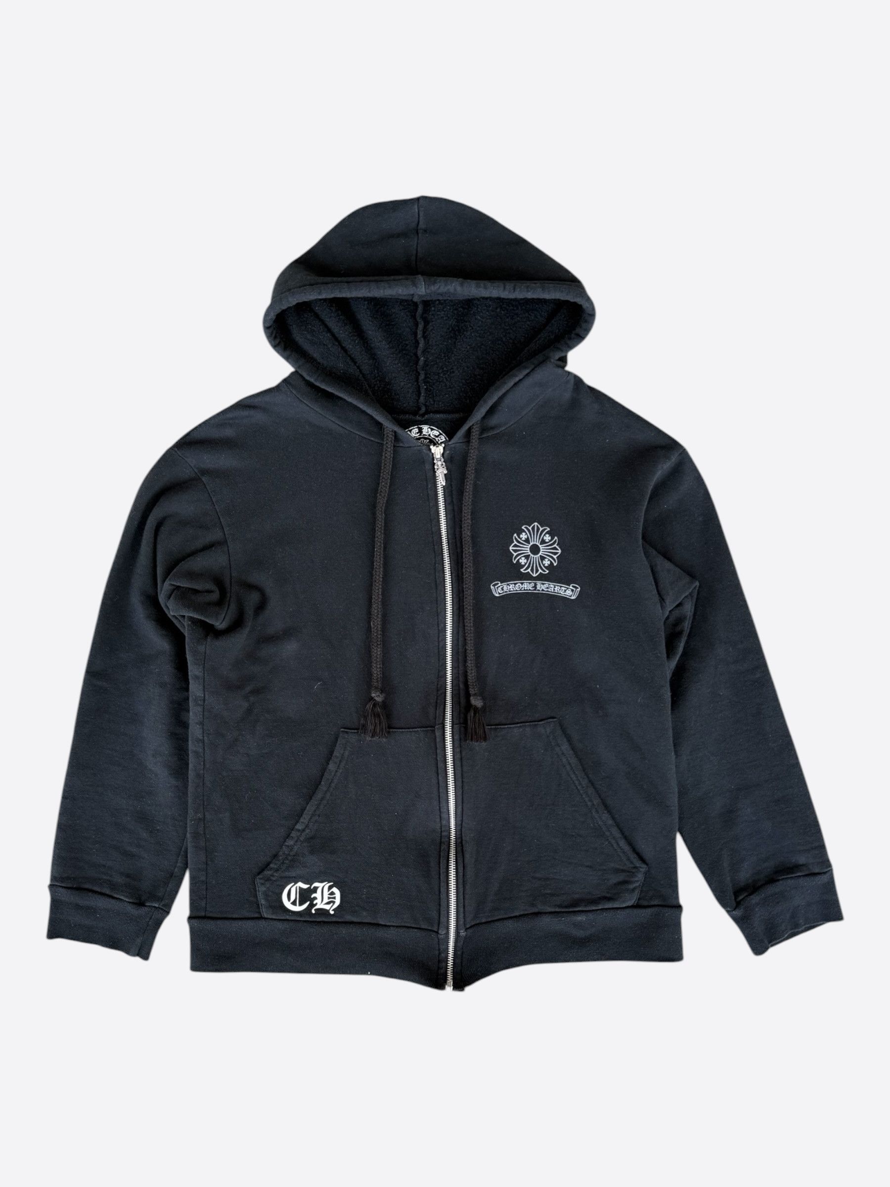 Chrome Hearts Chrome Hearts Cross Graphic Zip-Up Hoodie Size M