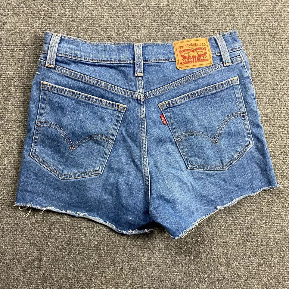 Levi's Levi's Shorts Women's 29 High Rise Light Wash Denim Stretch Size 29" - 4 Thumbnail