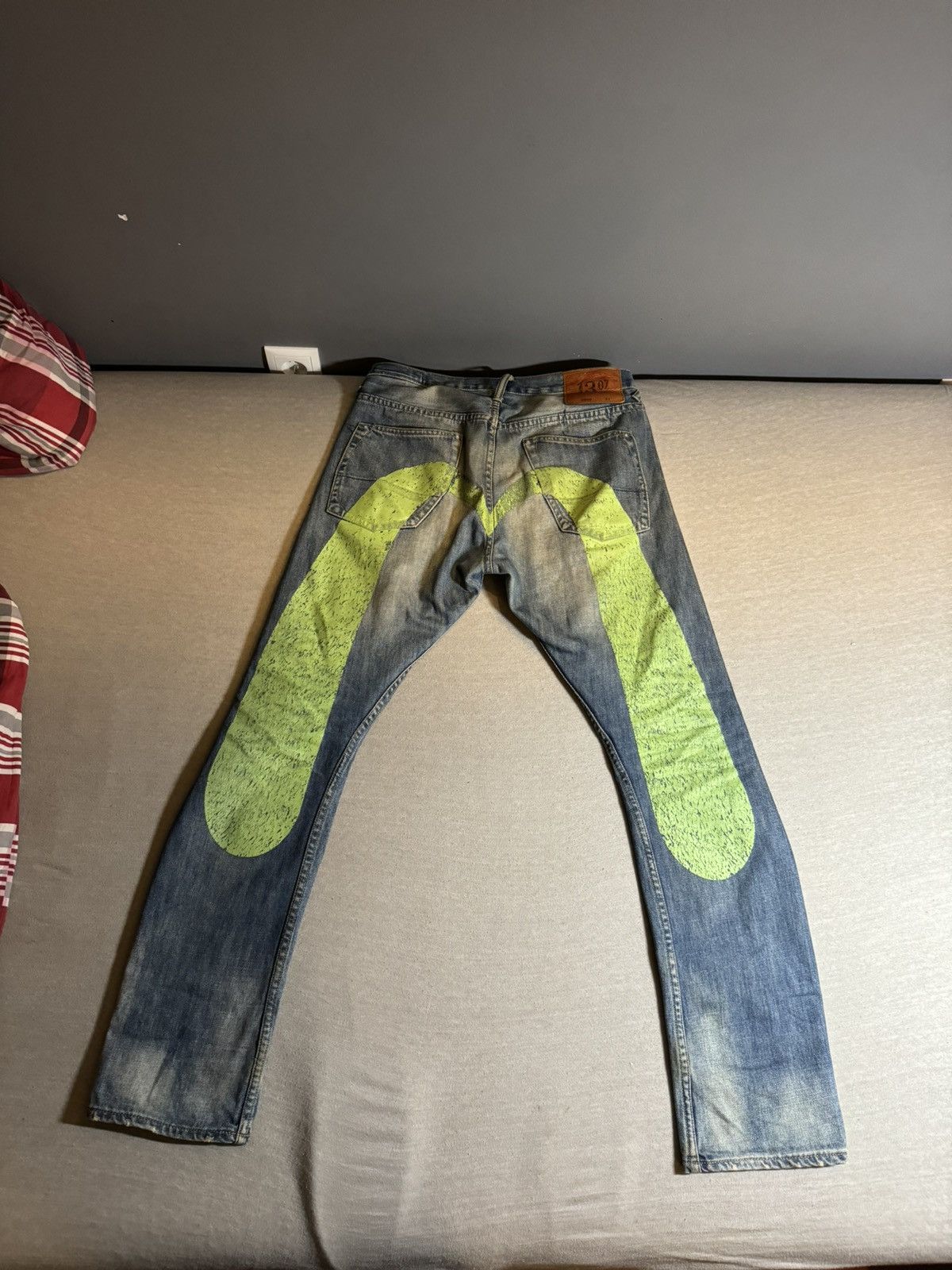 image of Evisu Daicock Made In Japan in Green, Men's (Size 31)