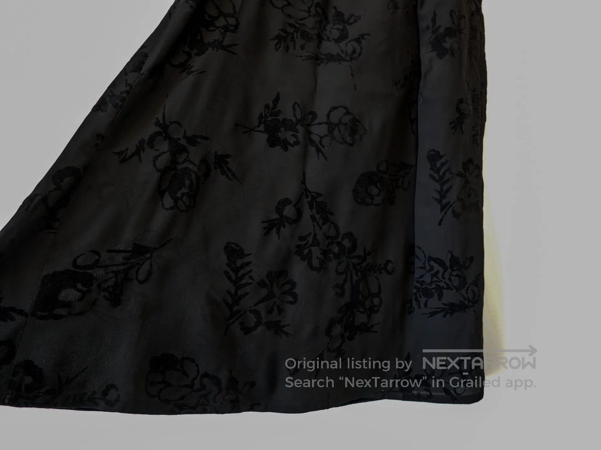 Yohji Yamamoto Yohji Yamamoto 1997SS Velvet Floral Skirt. Size 35" - 4 Thumbnail