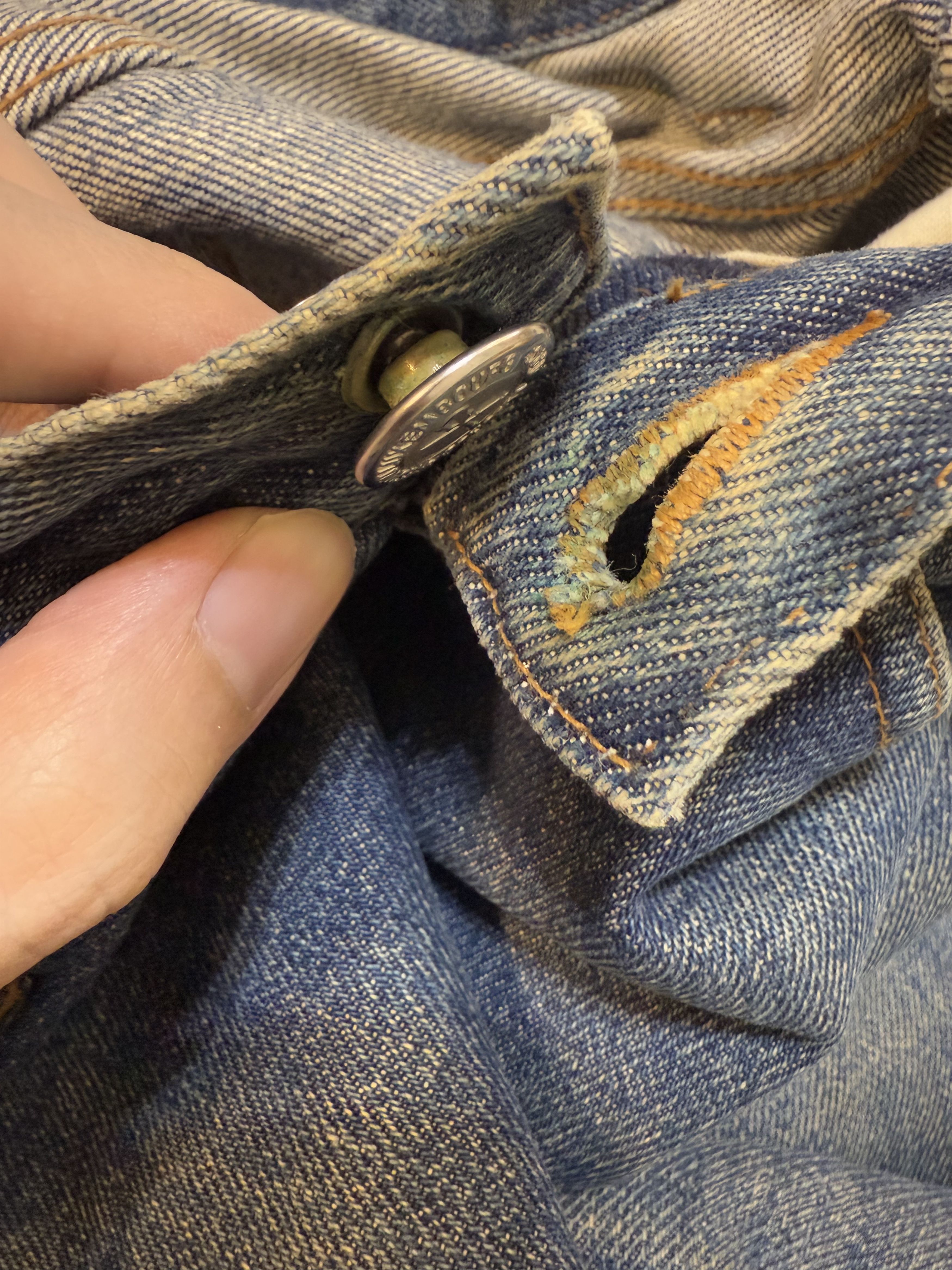 A.P.C. Distressed A.P.C. L'ANGLAISE Selvedge Denim Made in Japan Size US 31 - 7 Thumbnail