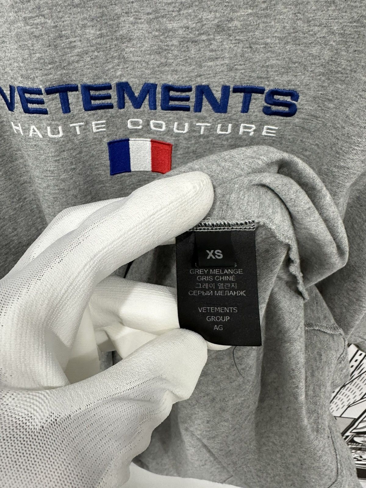 Vetements Vetements Haute Couture T-Shirt Melange Grey XS Size US XS / EU 42 / 0 - 7 Thumbnail