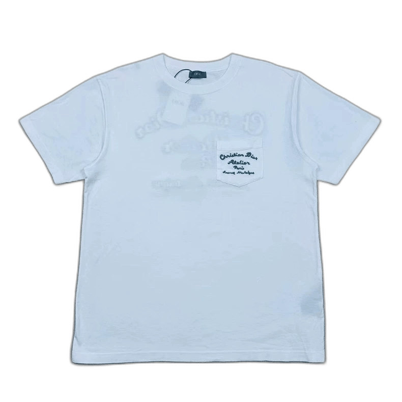 Dior DIOR Embroidered Logo Short Sleeve TShirt-2506 Size L / US 10 / IT 46 - 1 Thumbnail