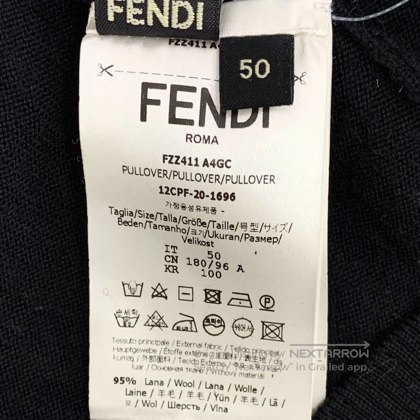 Fendi Fendi Black Wool Knit Sweater. Size US L / EU 52-54 / 3 - 7 Thumbnail