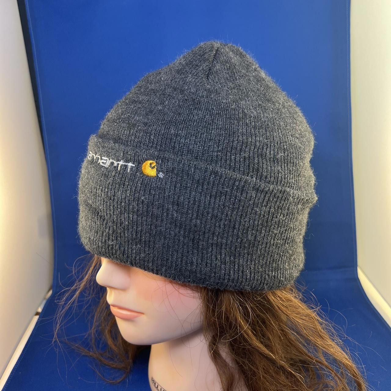 Carhartt Carhartt Logo Knit Beanie Hat - Gray Warmth for Winter Size ONE SIZE - 4 Thumbnail