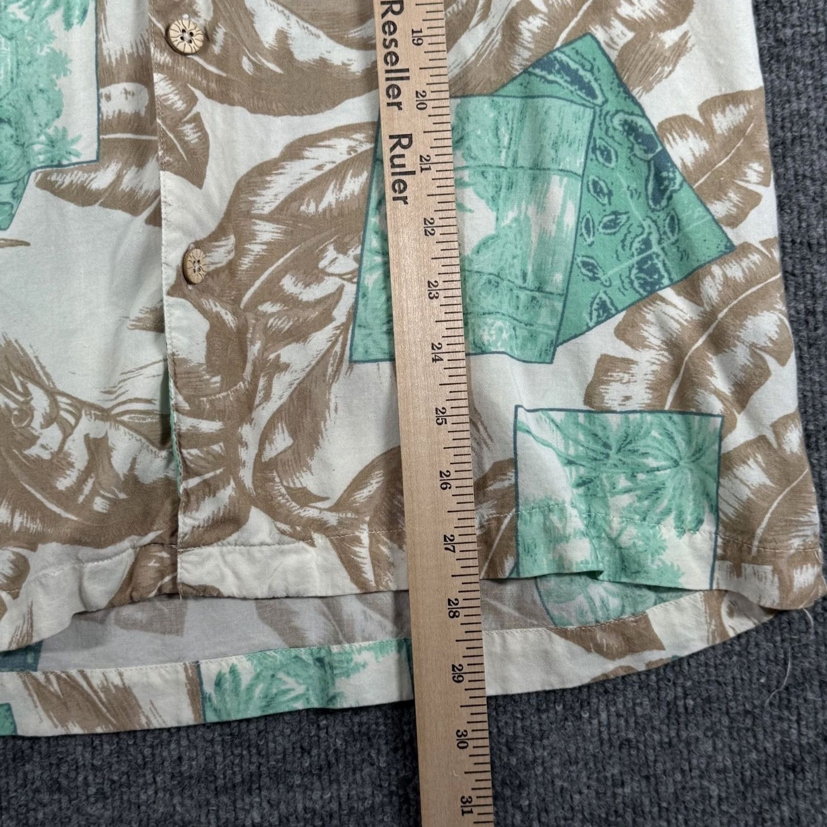 Vintage Caribbean Joe Shirt Mens Large Hawaiian Rayon Palm Print Aloha Spring Casual Size US L / EU 52-54 / 3 - 3 Thumbnail