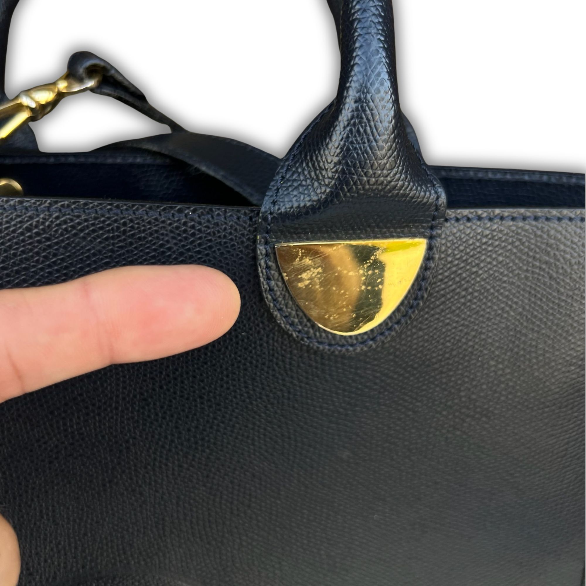 Other Lederer Black Leather Office Tote Bag With Gold-Tone Hardwar Size ONE SIZE - 5 Thumbnail