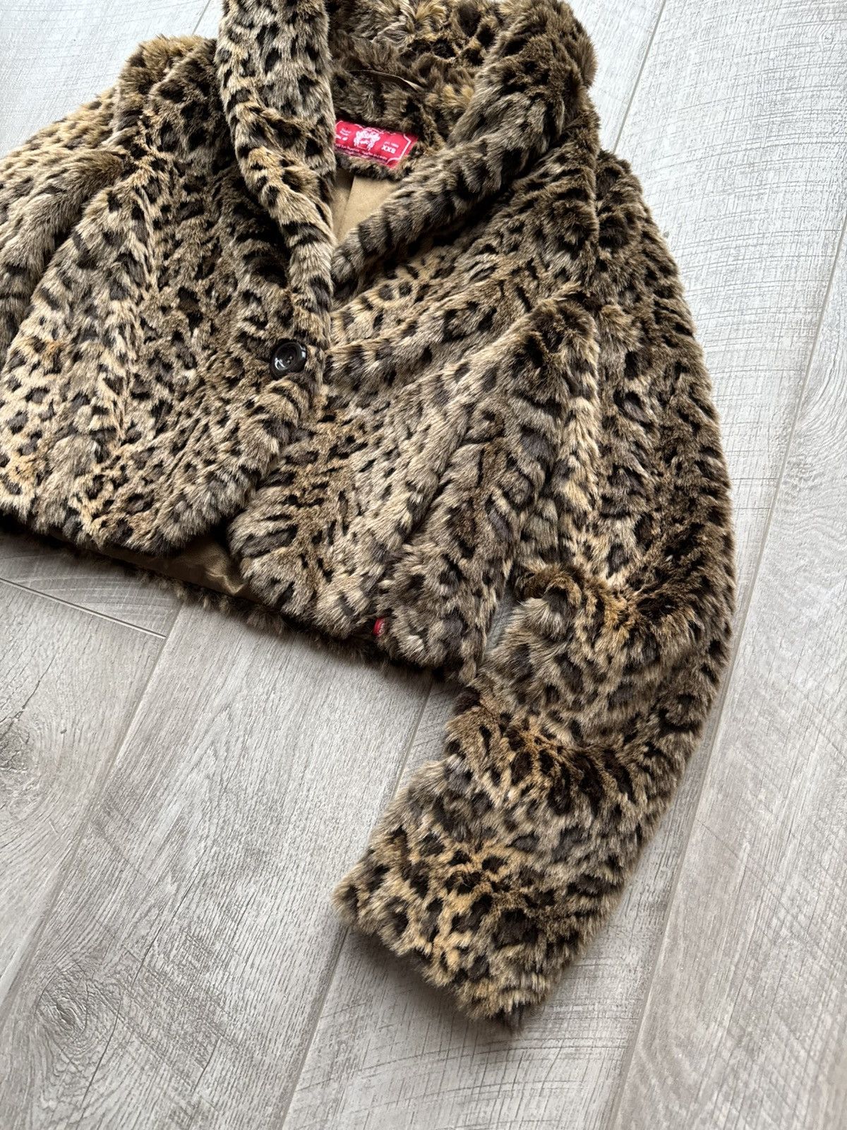 If Six Was Nine VINTAGE EDC LEOPARD FRANCE Y2K HYSTERYC MOHAIR FUR COAT Size S / US 4 / IT 40 - 2 Thumbnail
