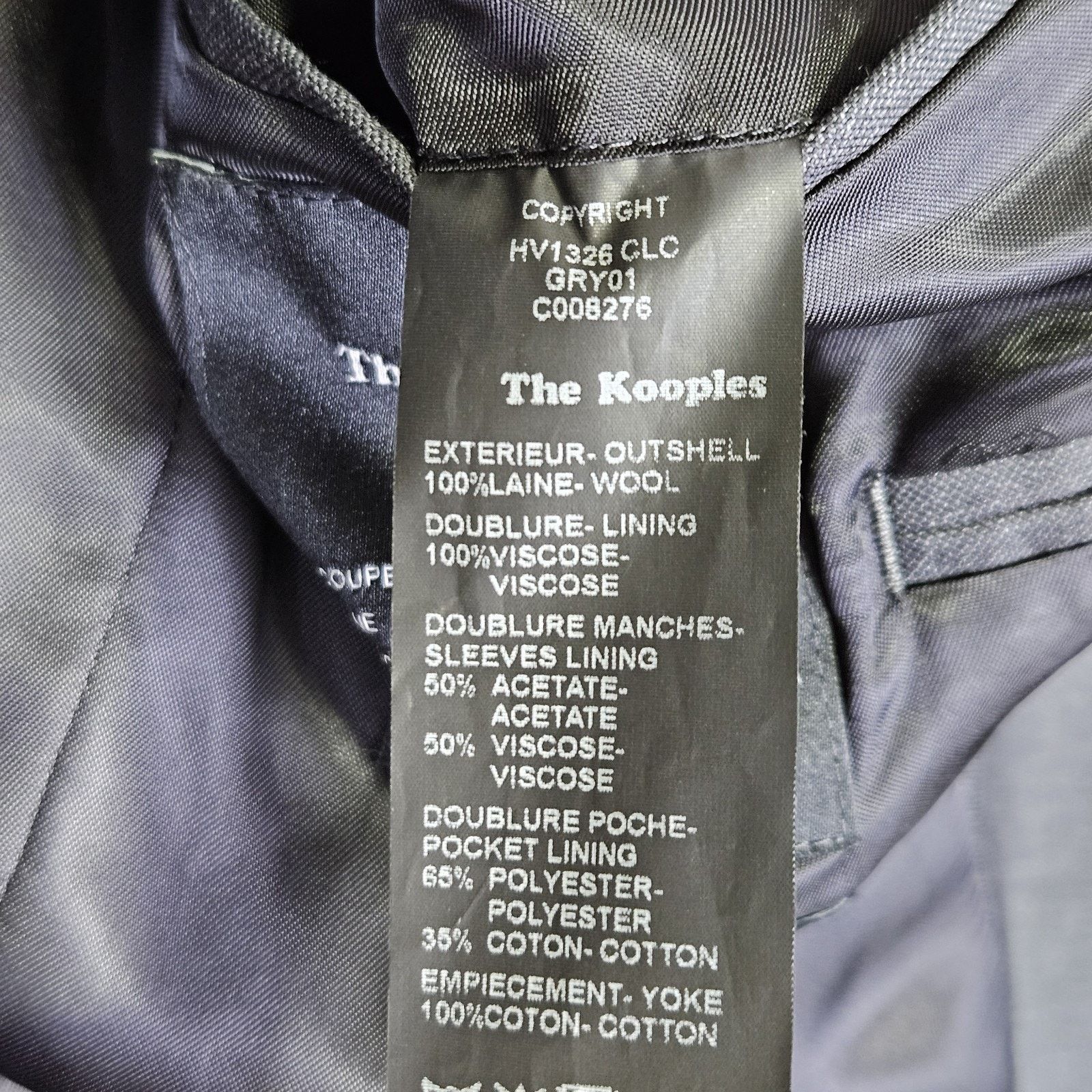 The Kooples The Kooples Blazer Peak Lapel Classic Fit Suit Jacket Wool Size 40R - 13 Thumbnail