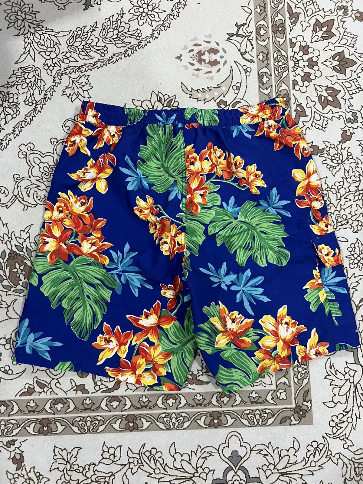 Polo Ralph Lauren × RRL Ralph Lauren × Swims PRL Tropical Floral Swimsuit Trunks Medium Cargo Shorts Size US 32 / EU 48 - 2 Thumbnail