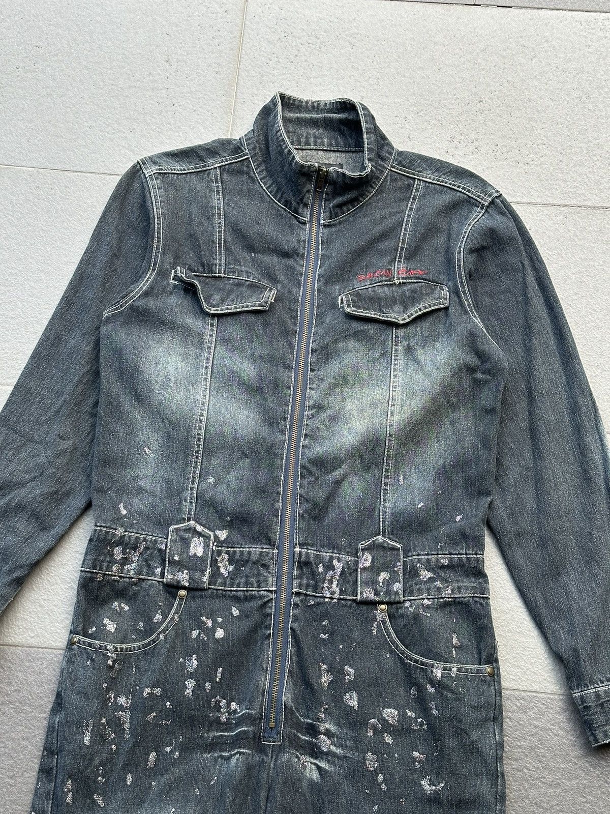 LOWBOX 2000s Lowbox American Work Style Denim Coveralls Size US 32 / EU 48 - 3 Thumbnail