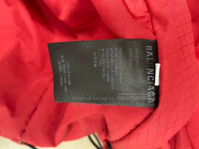 Balenciaga Balenciaga Red Hooded Bread Jacket Size XXS / US 00 / IT 34 - 4 Thumbnail