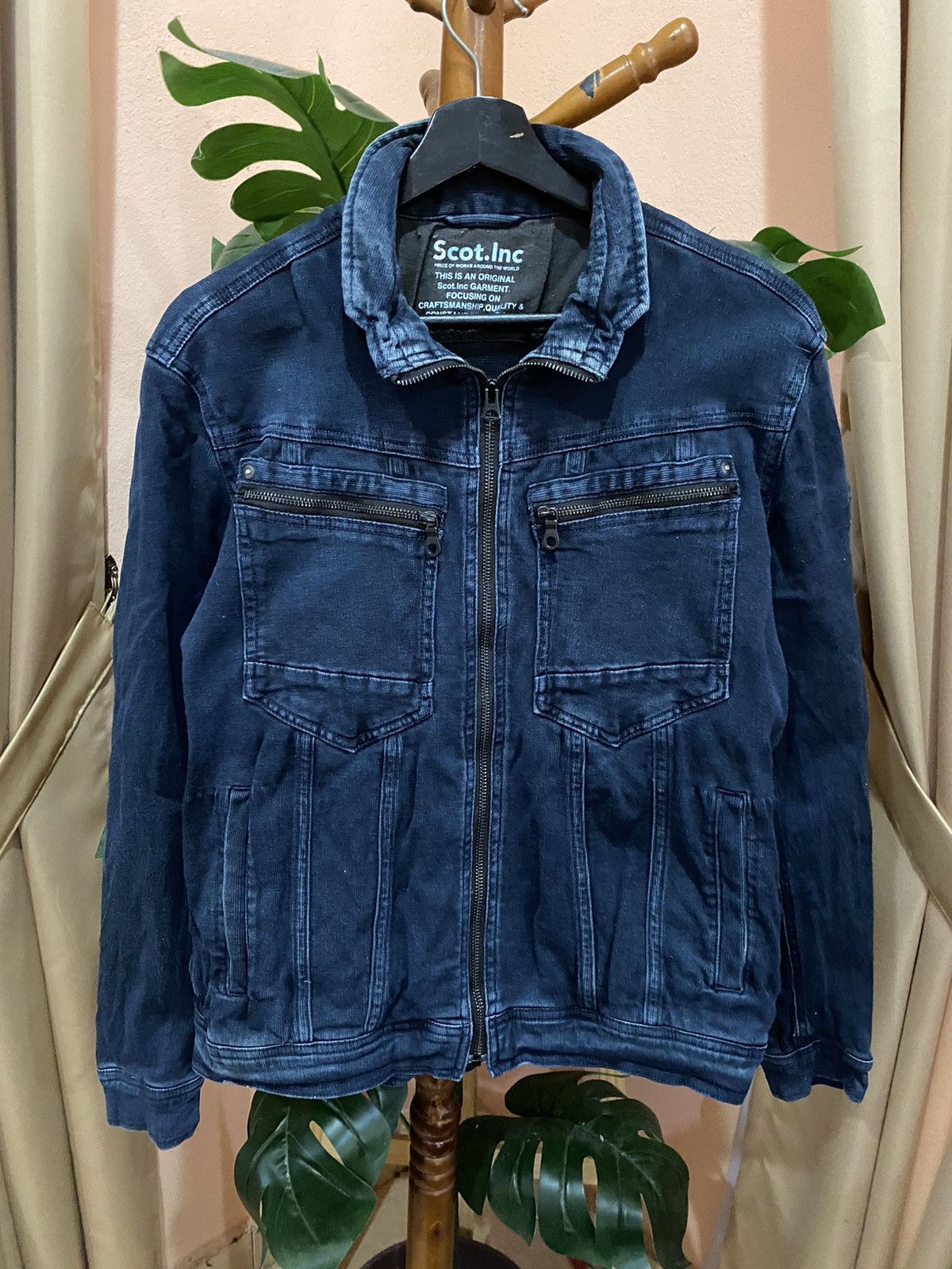 Other Scot.Inc Blue Denim Utility Jacket – Vintage Workwear Size US S / EU 44-46 / 1 - 3 Thumbnail