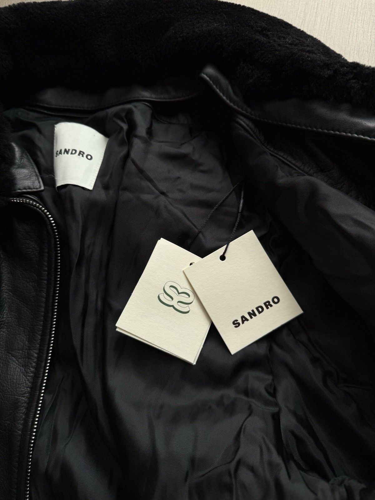 Sandro Sandro Heron Leather Bomber Aviator Flight Jacket Size US M / EU 48-50 / 2 - 7 Thumbnail