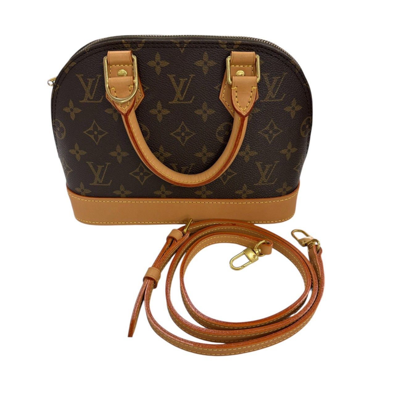 Louis Vuitton Louis Vuitton Louis Vuitton Alma Monogram Handbag Textile Shoulder Bag M53152 DUTY FREE for USA Size ONE SIZE - 1 Thumbnail