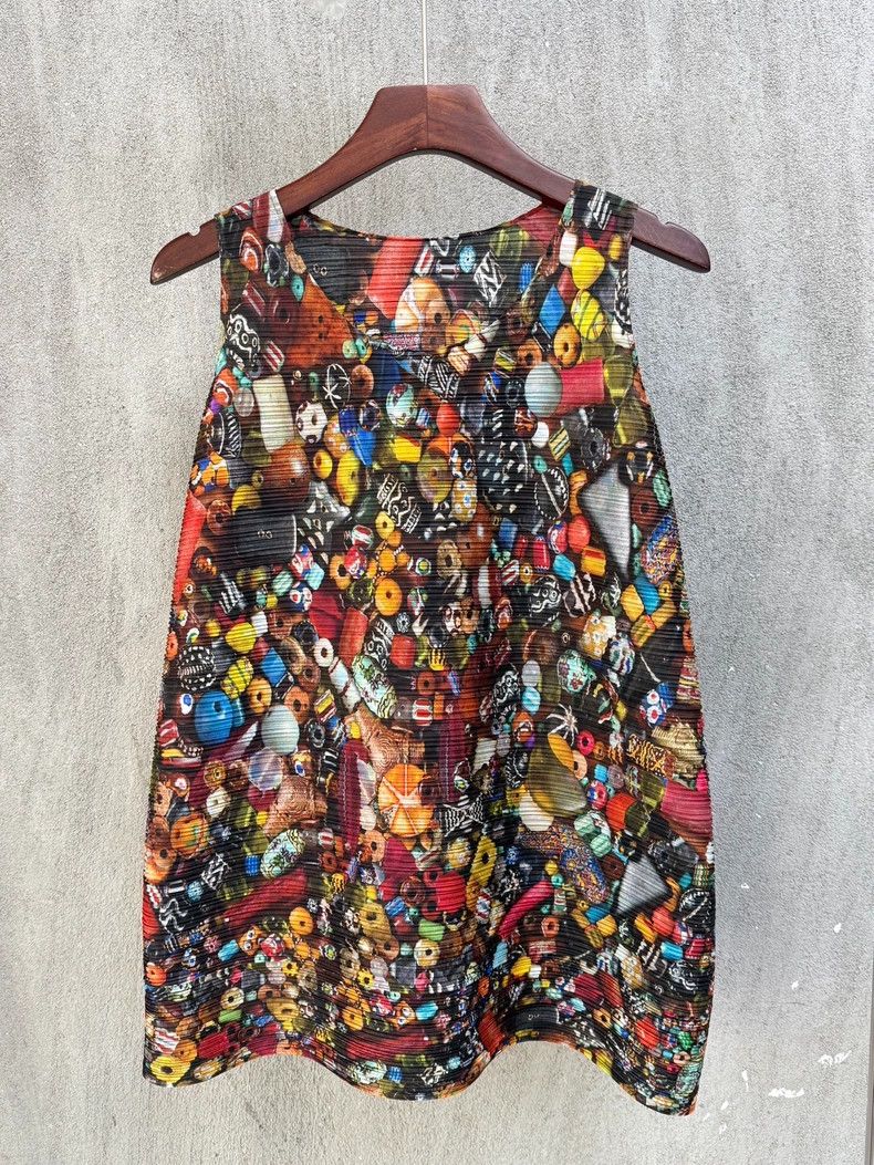 Issey Miyake Issey Miyake Colorful candy pleated top Size L / US 10 / IT 46 - 1 Thumbnail
