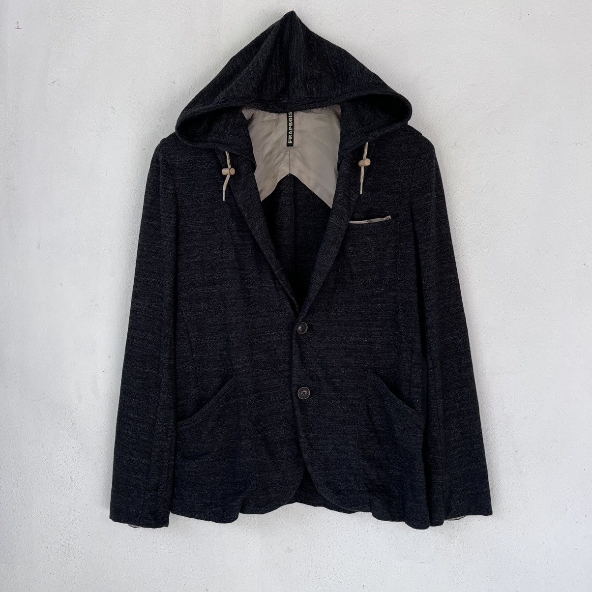 Frapbois FRAPBOIS Hooded Knit Blazer Jacket – Soft Jersey Fabric Size US S / EU 44-46 / 1 - 1 Thumbnail