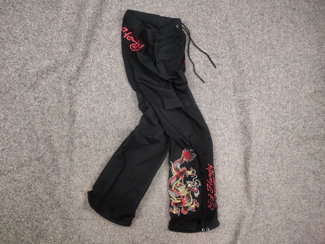Ed Hardy Ed Hardy Vintage Y2K Style Dragon Embroidered Cargo Pants Size US 30 / EU 46 - 1 Thumbnail