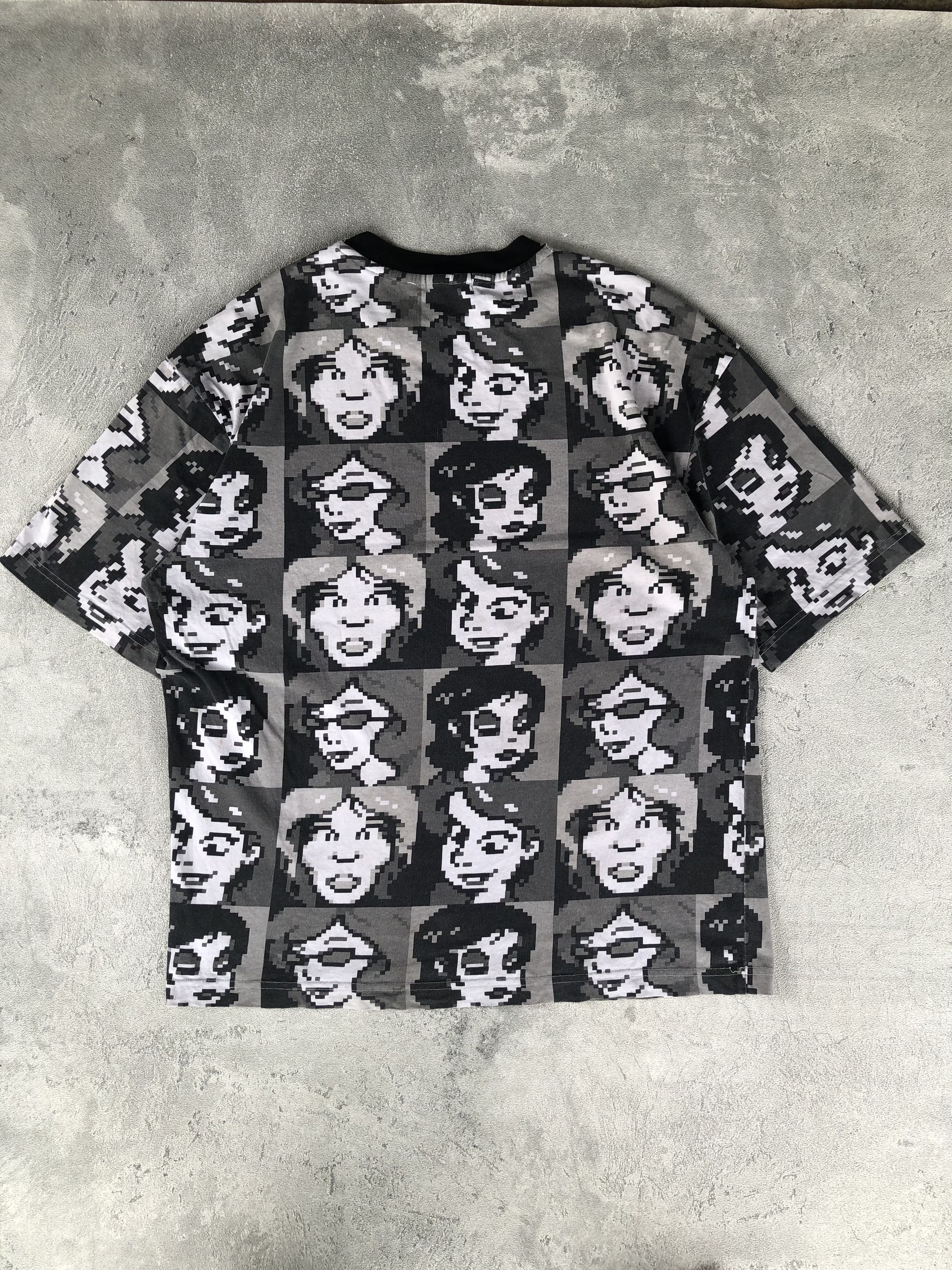 Beauty Beast × Hysteric Glamour × Japanese Brand 2000s XFX - All Over Print Face Tshirt Minecraft Style Size US M / EU 48-50 / 2 - 6 Thumbnail