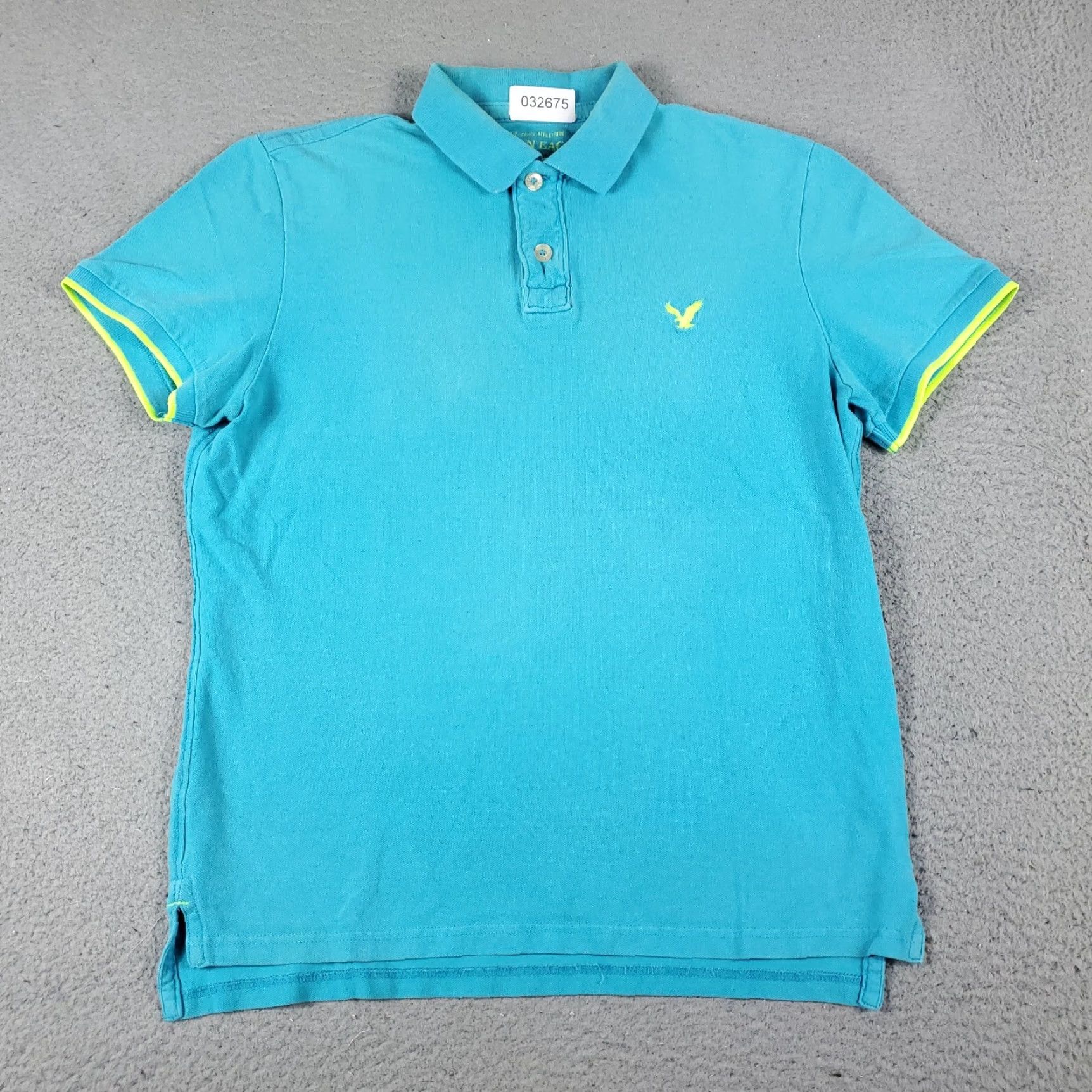 American Eagle Outfitters American Eagle Outfitters Shirt Polo Adult Medium Blue Short Sleeve Cotton Blend Mens Size US M / EU 48-50 / 2 - 3 Thumbnail