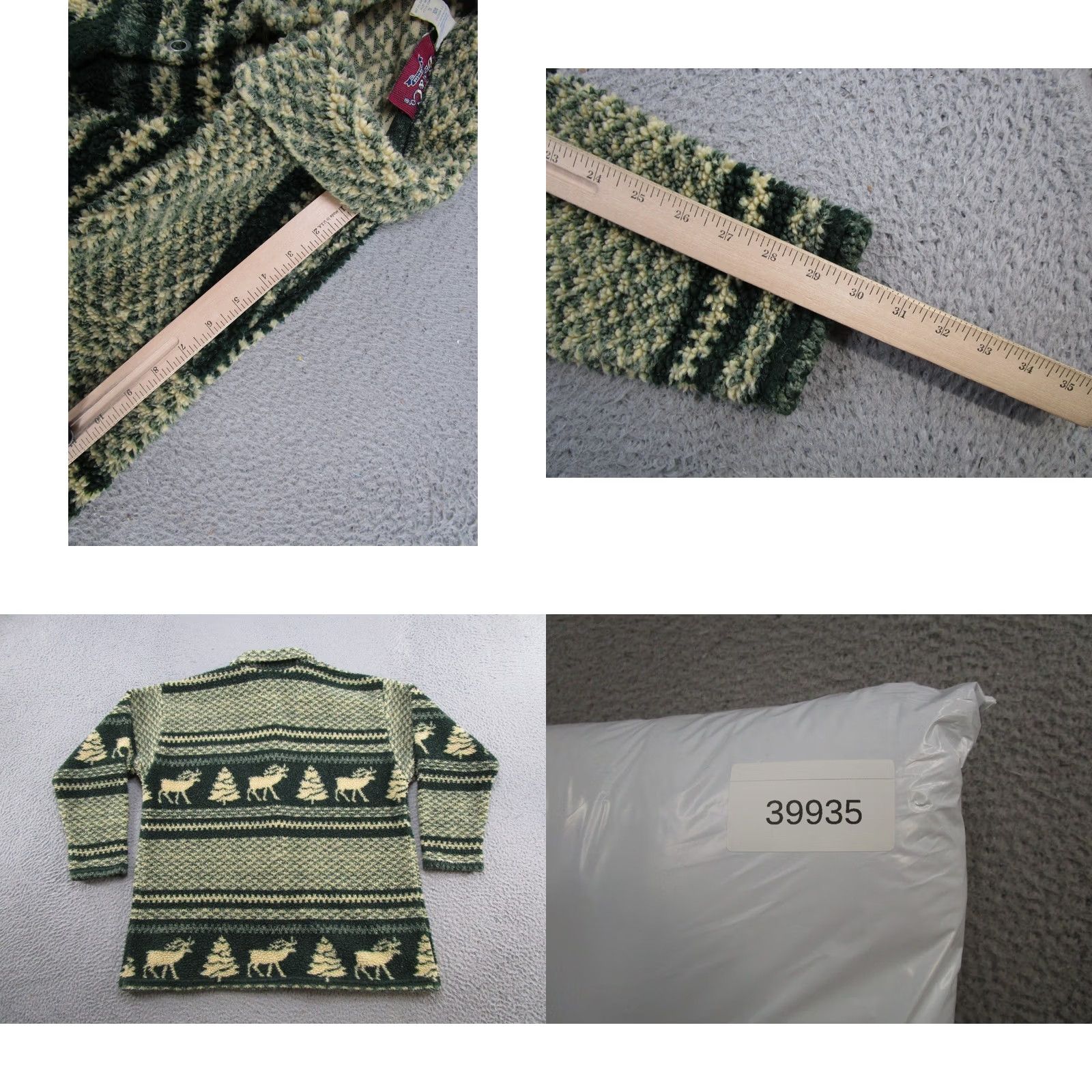 Denim & Co. Vintage Denim&Co Sherpa Pile Fleece Jacket Women XL All Over Print Fair Isle Plaid 90s Jacket Womens Size XL / US 12-14 / IT 48-50 - 8 Thumbnail