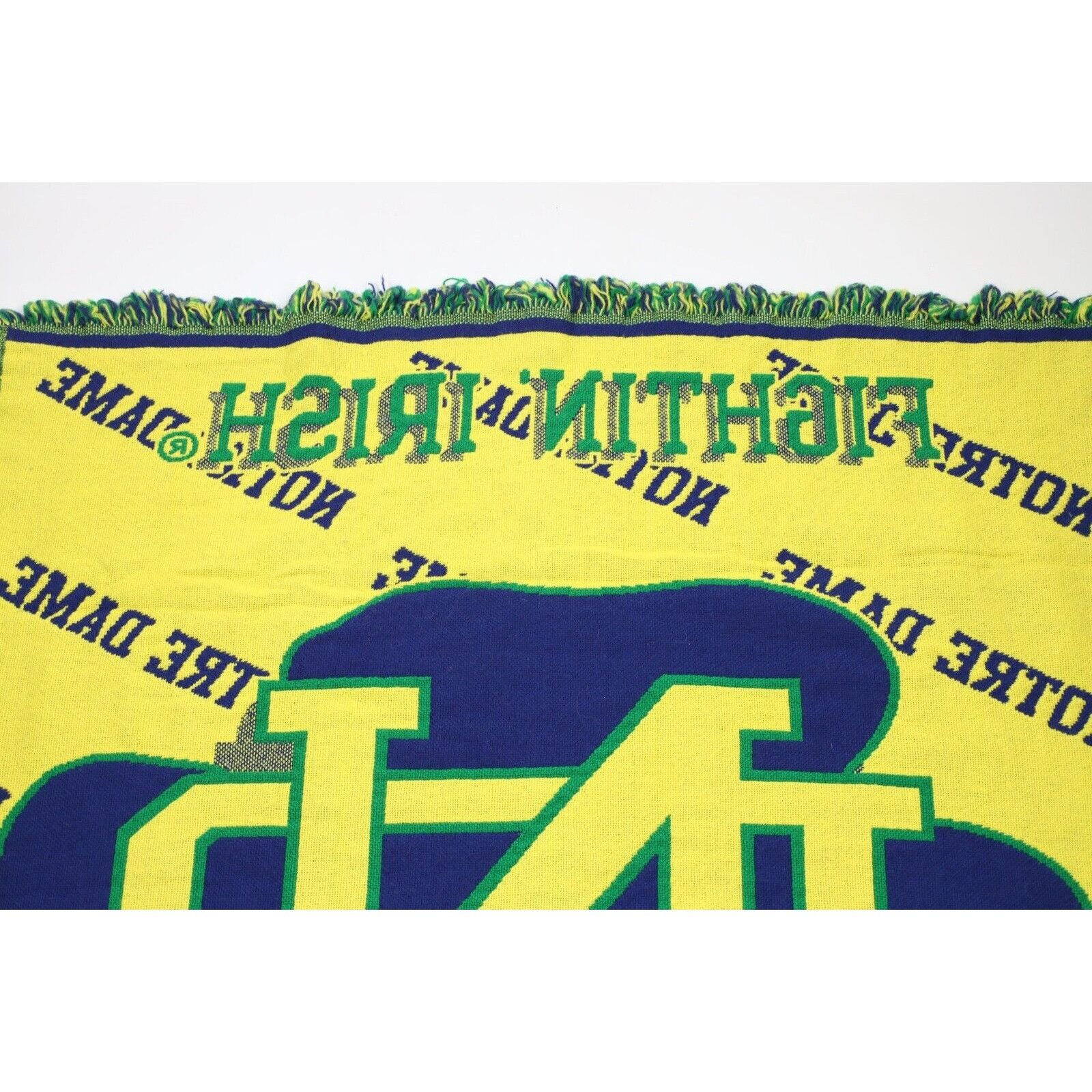 Vintage Vintage 90s All Over Print University of Notre Dame Blanket Size ONE SIZE - 7 Thumbnail