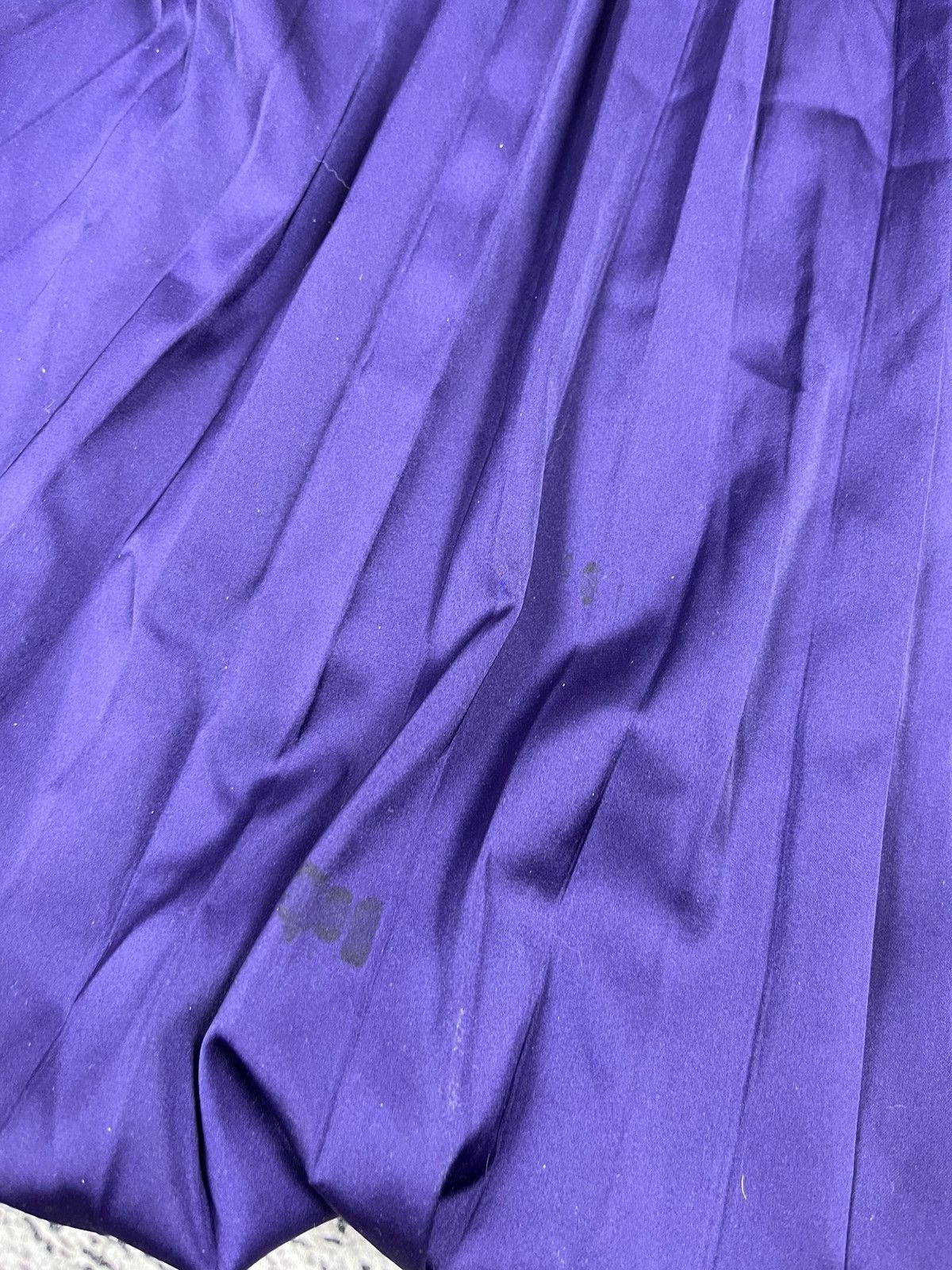 Roberto Cavalli Roberto Cavalli Purple Pleated Silk Top Crystal Collar Size S / US 4 / IT 40 - 4 Thumbnail