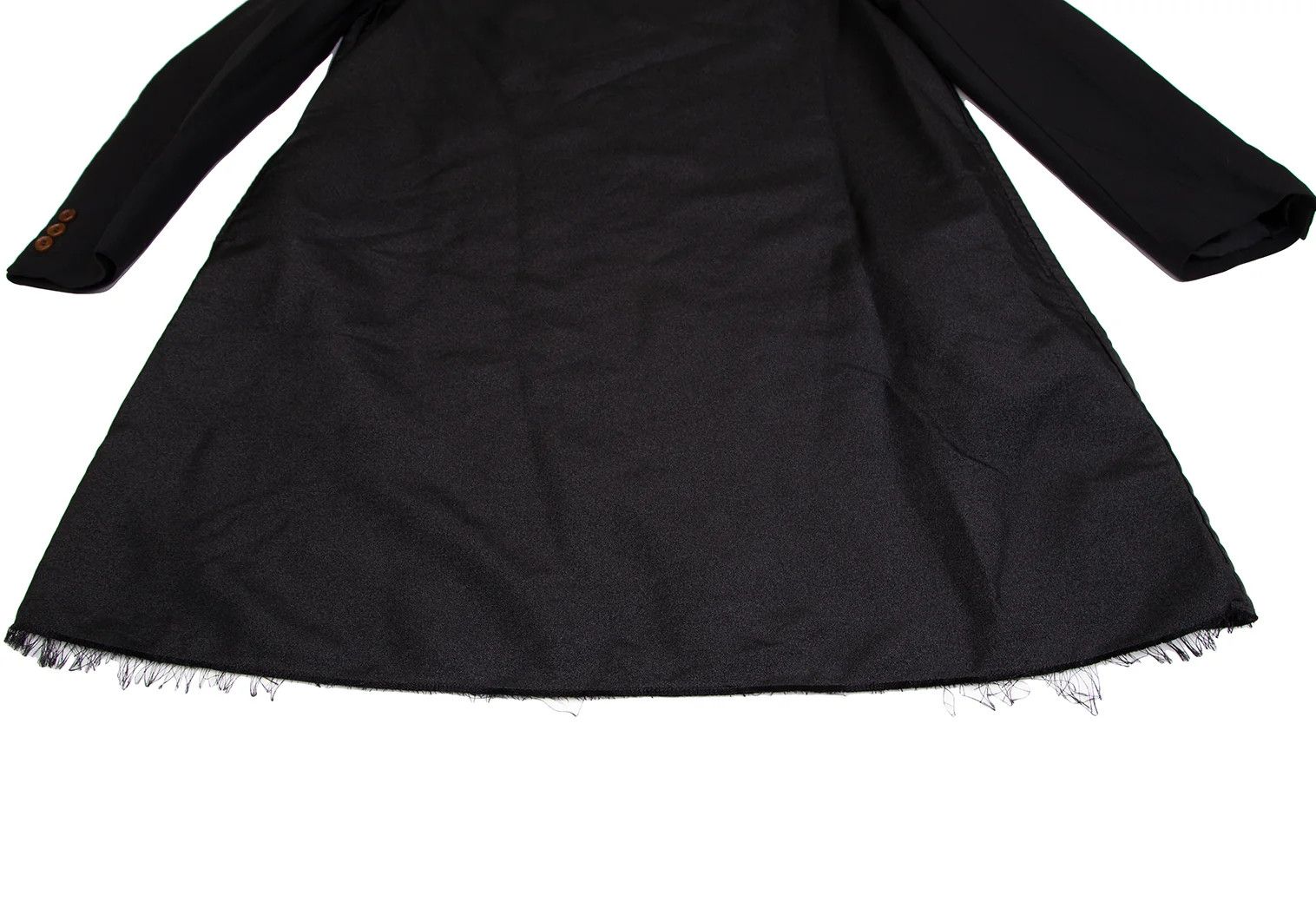 Comme des Garcons Homme Plus Shiny Cut-Off Pullover Jacket in Black, Size M Size US M / EU 48-50 / 2 - 6 Thumbnail